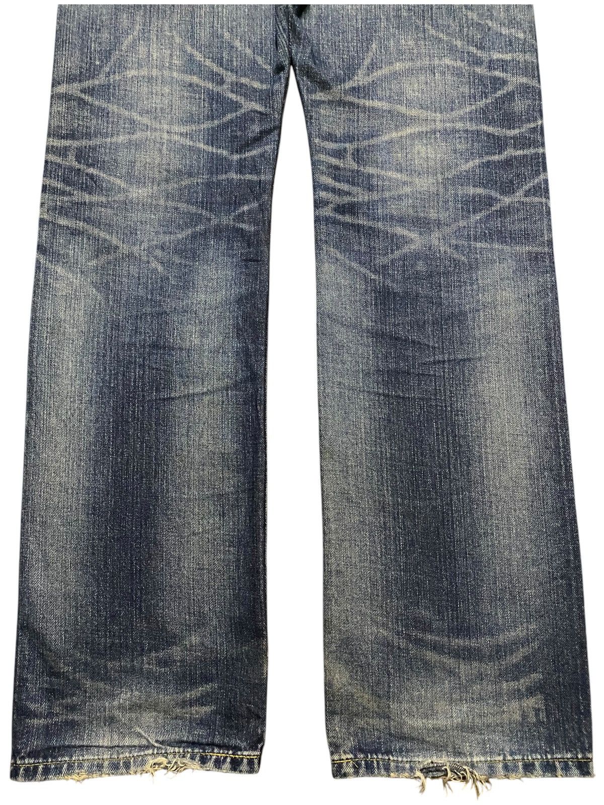 Japanese Brand Vintage Edwin 403 XV Mud Wash Distressed Loose Jeans Size US 34 / EU 50 - 6 Thumbnail