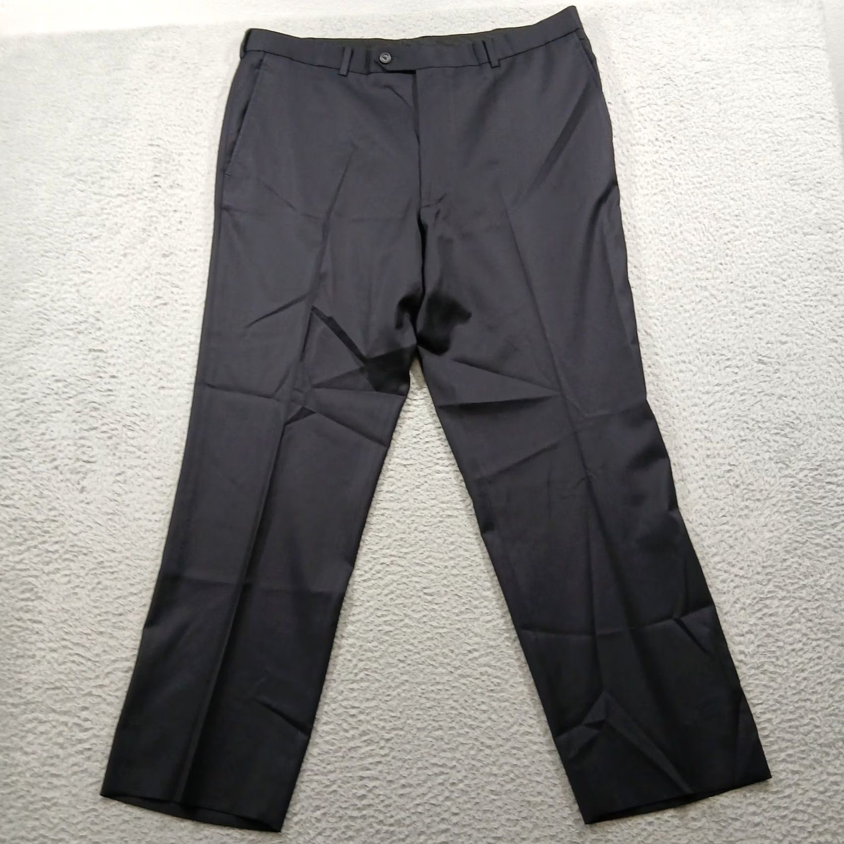 Nordstrom VINTAGE? No. John W. Nordstrom Pants Dress Wool 40R Black EUC Size US 40 / EU 56 - 2 Thumbnail