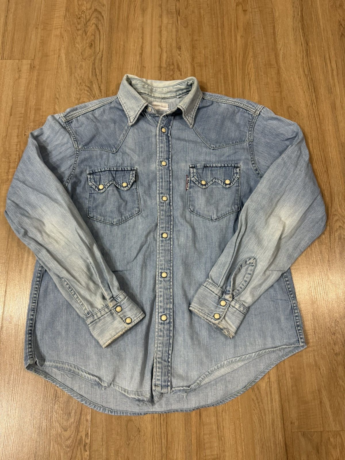 Blue Blue Japan × Vintage BLUE BLUE JAPAN WESTERN DENIM SHIRT Size US L / EU 52-54 / 3 - 1 Thumbnail