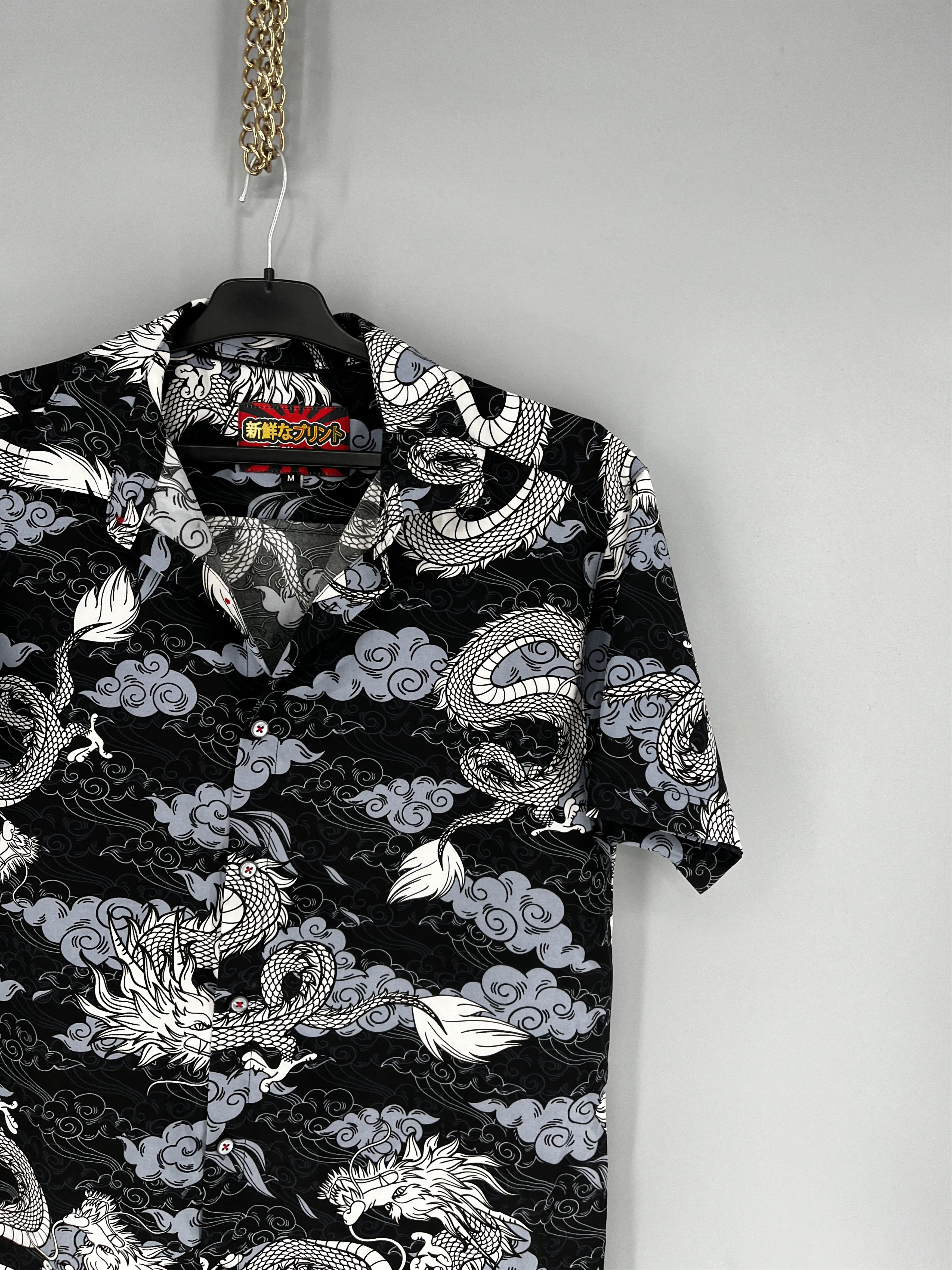 Japanese Brand Vintage Y2k Washed AvantGarde Tribal Tee Dragon Button Ups Size US M / EU 48-50 / 2 - 5 Thumbnail