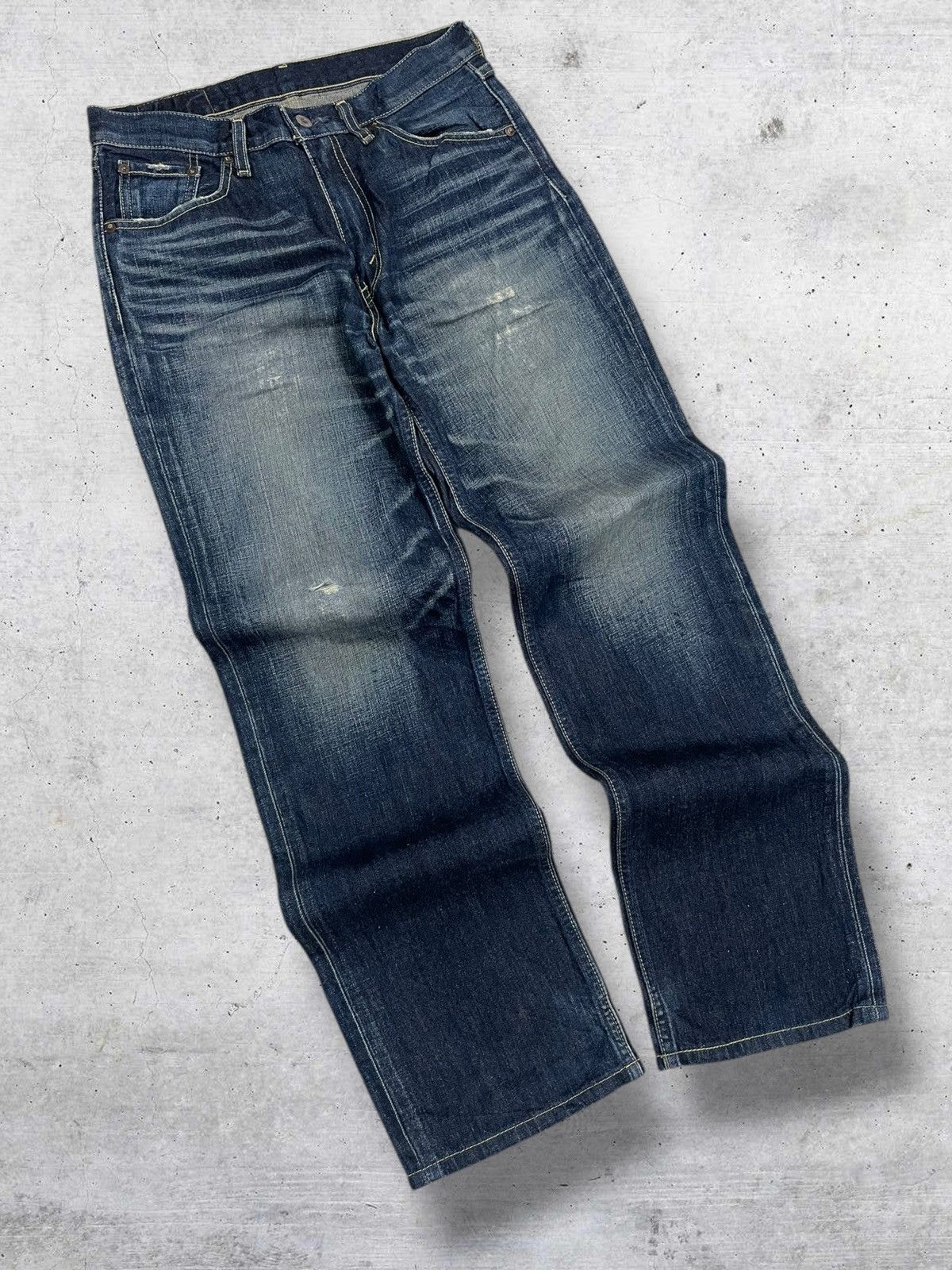 Levi's Vintage Clothing VINTAGE 502 LEVIS USA DESIGNER 90S INDIGO DISTRESSED DENIM Size US 29 - 2 Thumbnail