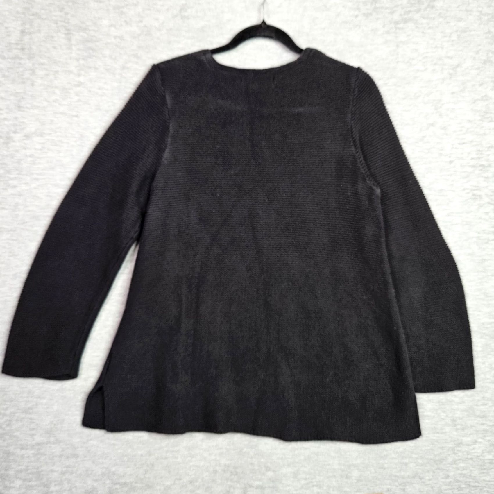 Vintage Gudrun Sjoden Long Sleeve Pullover Round Neck Organic Cotton Sweater M Black Women Knit Regular Size M Size M / US 6-8 / IT 42-44 - 2 Thumbnail