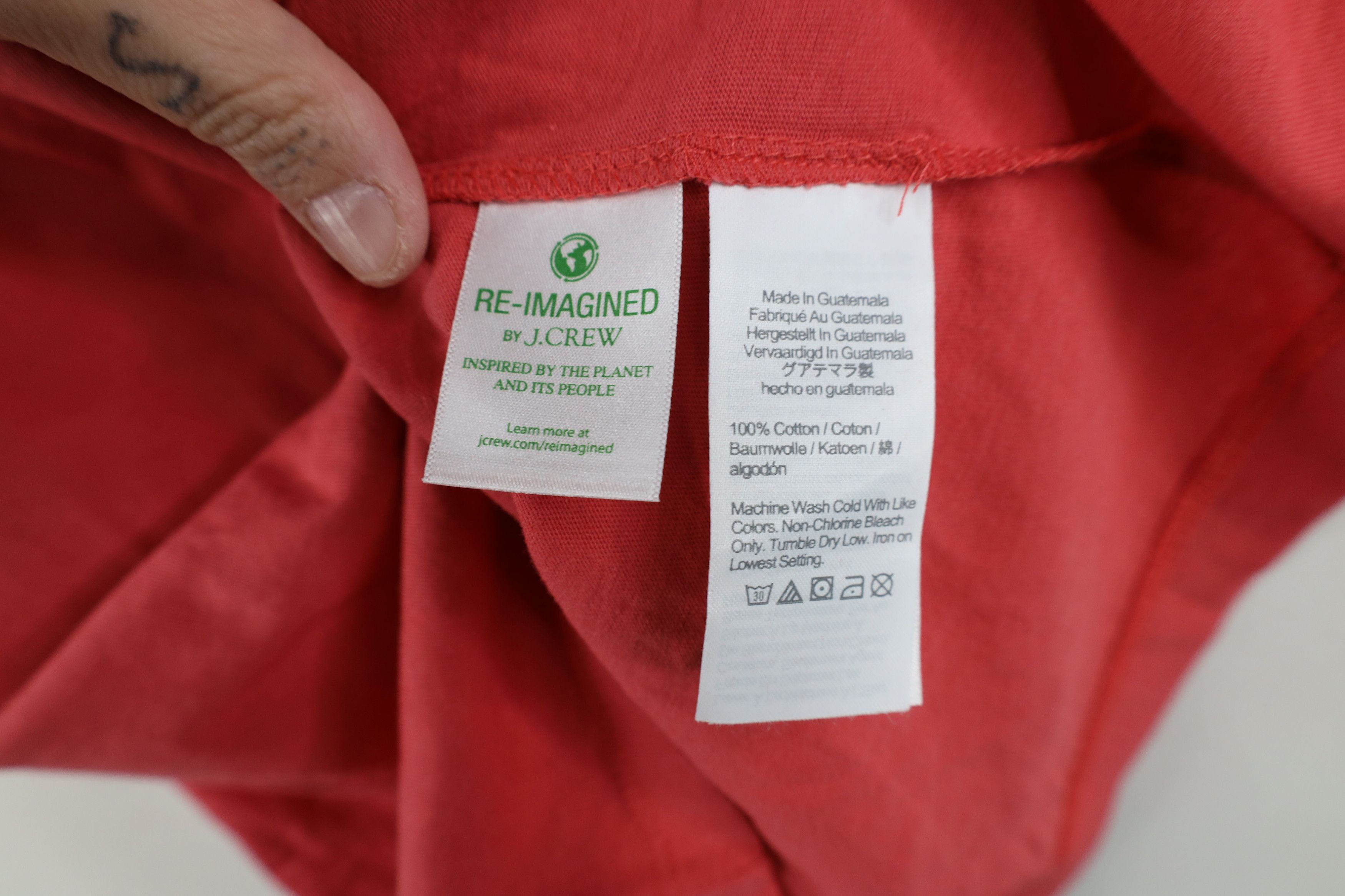 J.Crew New J Crew Stonewash Knit Short Sleeve T-Shirt Red Cotton Size US M / EU 48-50 / 2 - 8 Thumbnail