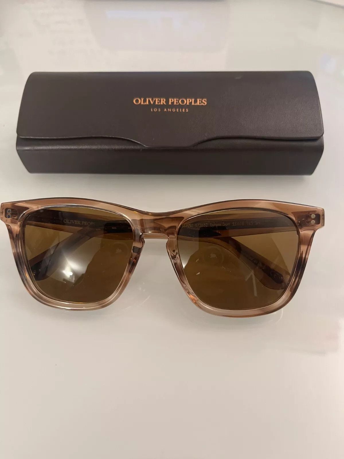 Oliver Peoples OLIVER PEOPLES LYNES SUN Washed Sunstone/ True Brown Size ONE SIZE - 2 Thumbnail