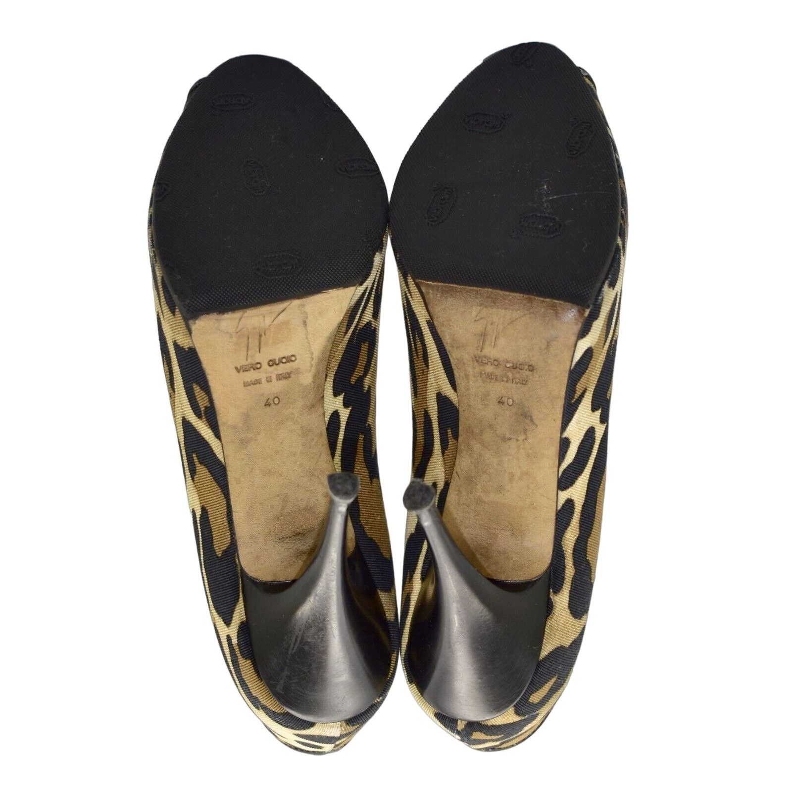 Giuseppe Zanotti B2 GIUSEPPE ZANOTTI Leopard Print Canvas Heels Shoes Size 40 Size US 9 / IT 39 - 7 Thumbnail