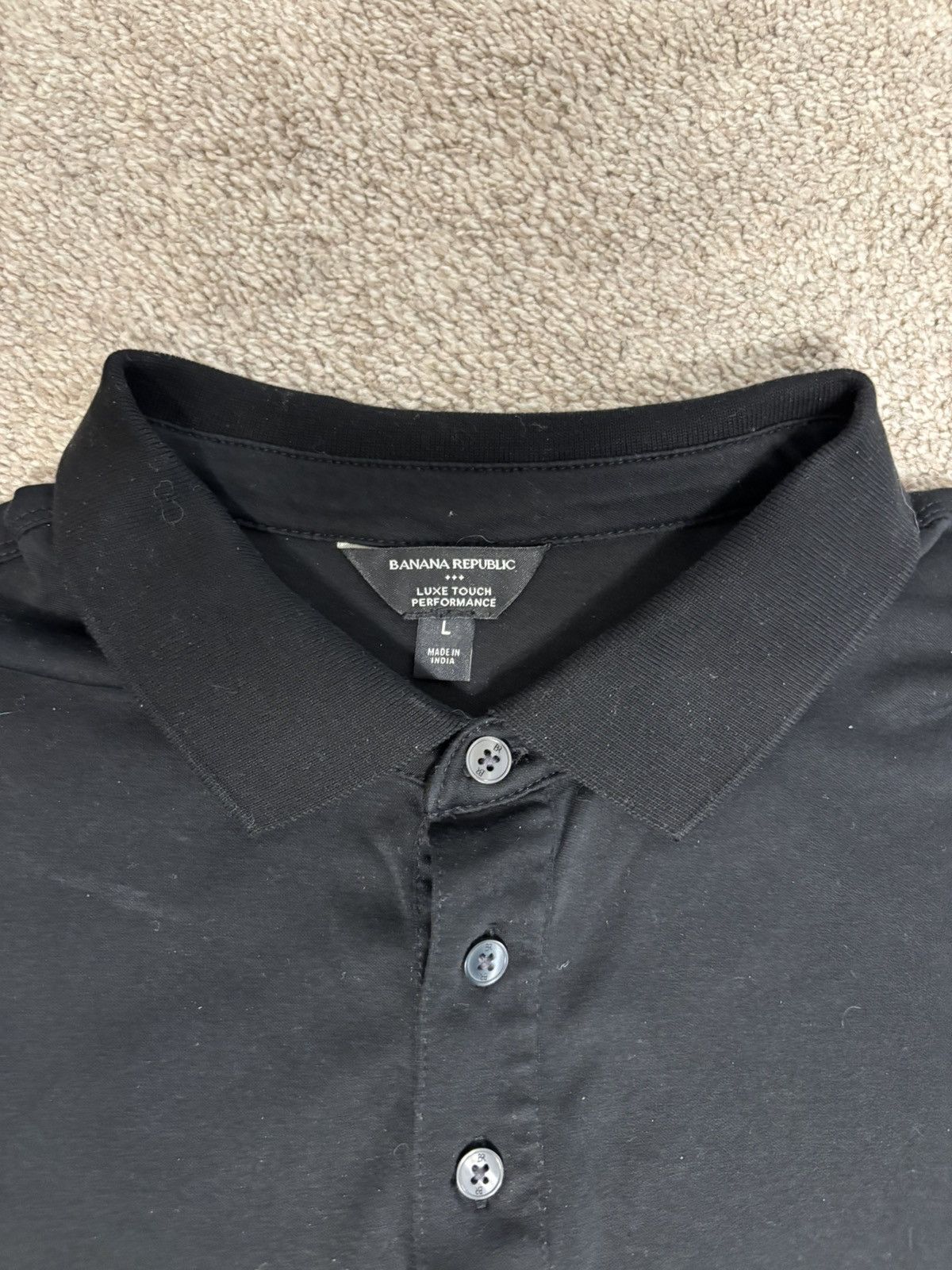 Banana Republic Banana Republic Polo Shirt Mens L Black Luxe Touch Size US L / EU 52-54 / 3 - 2 Thumbnail