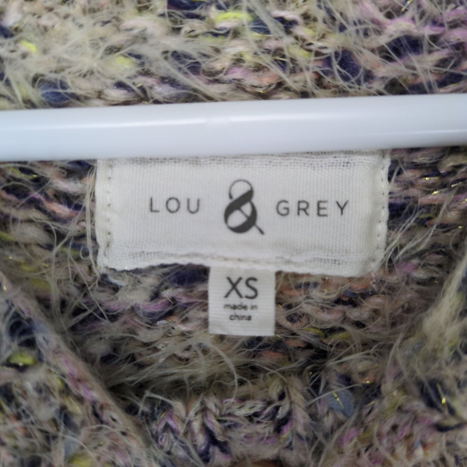 Lou & Grey Lou & Grey Womens XS Oversized Pink Multicolor Fuzzy Sweater Size XS / US 0-2 / IT 36-38 - 2 Thumbnail