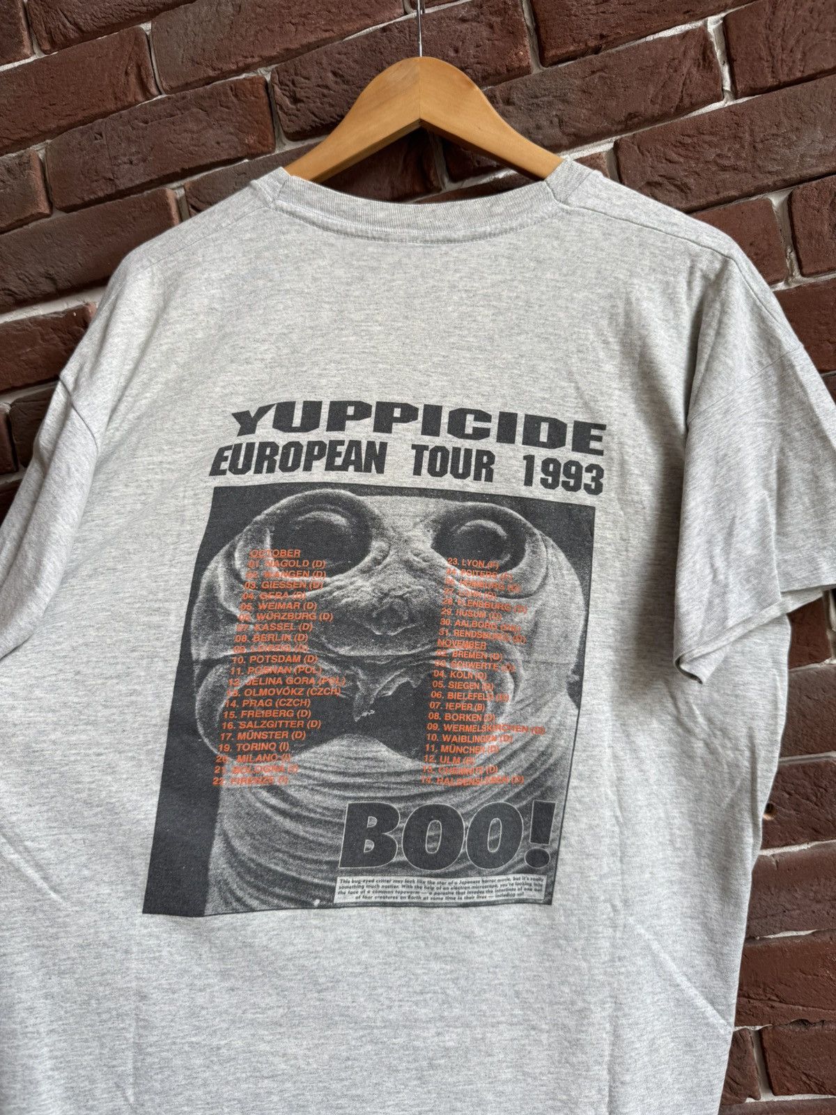 Vintage 90s Rare Yuppicide Euro Tour Hardcor Punk Band Tee