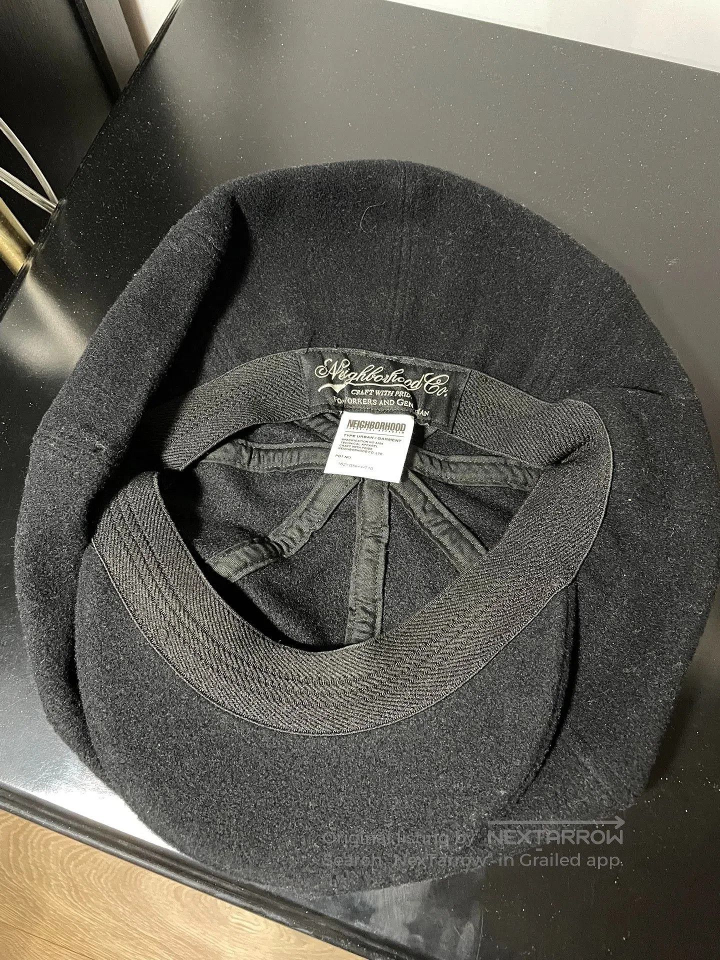 Neighborhood NEIGHBORHOOD Vintage Black Wool Newsboy Cap. Size ONE SIZE - 3 Thumbnail
