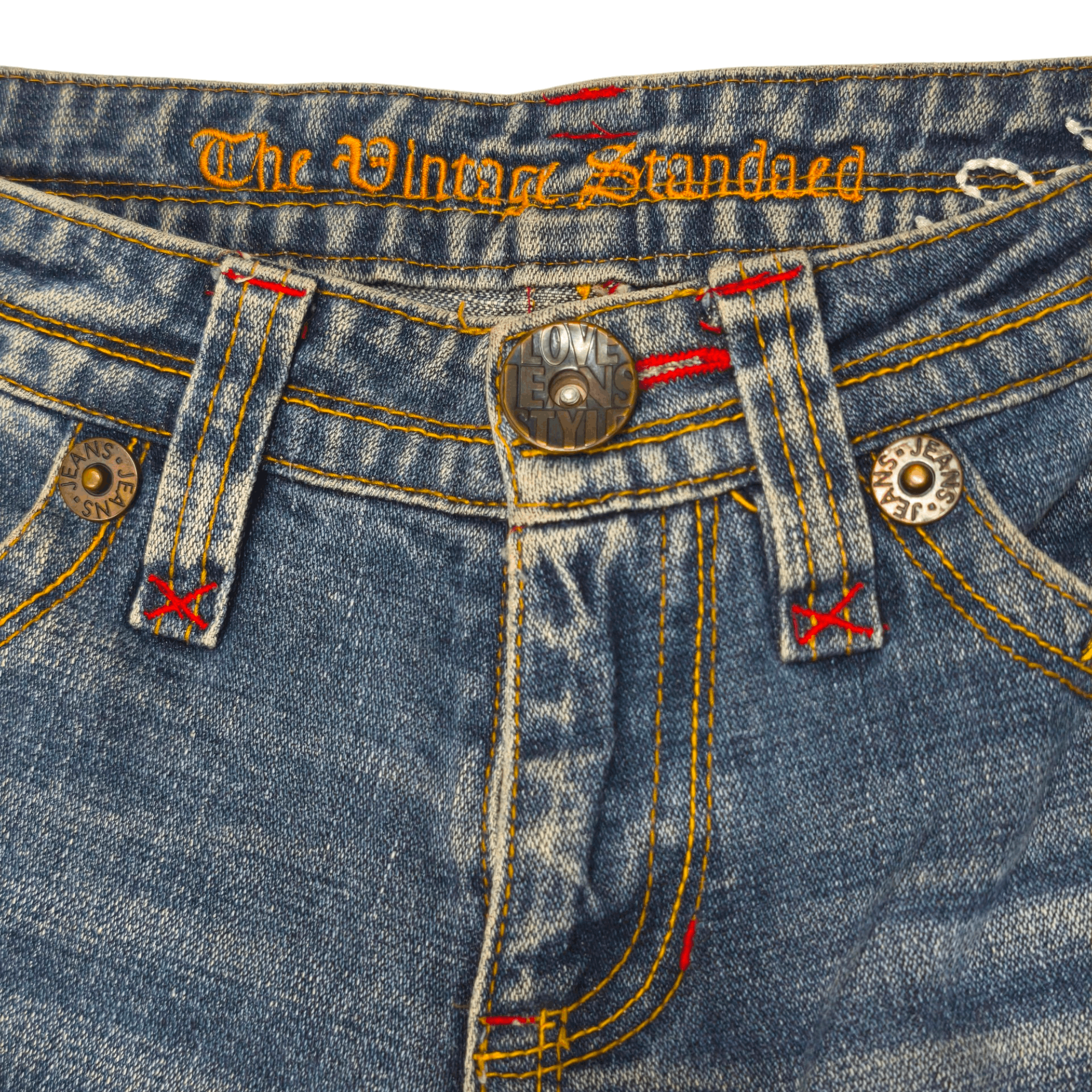 Japanese Brand The Rhythm Soul Flare Jeans Y2K Japanese Pants Ifsixwasnine Size 29" - 6 Thumbnail