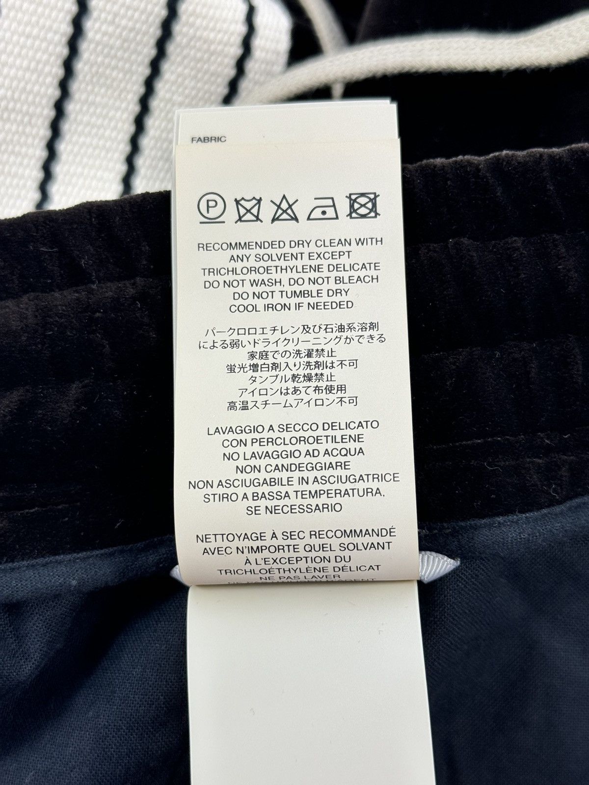 Fear of God Forum Striped Canvas-Trimmed Velvet Track Pants Size US 34 / EU 50 - 7 Thumbnail