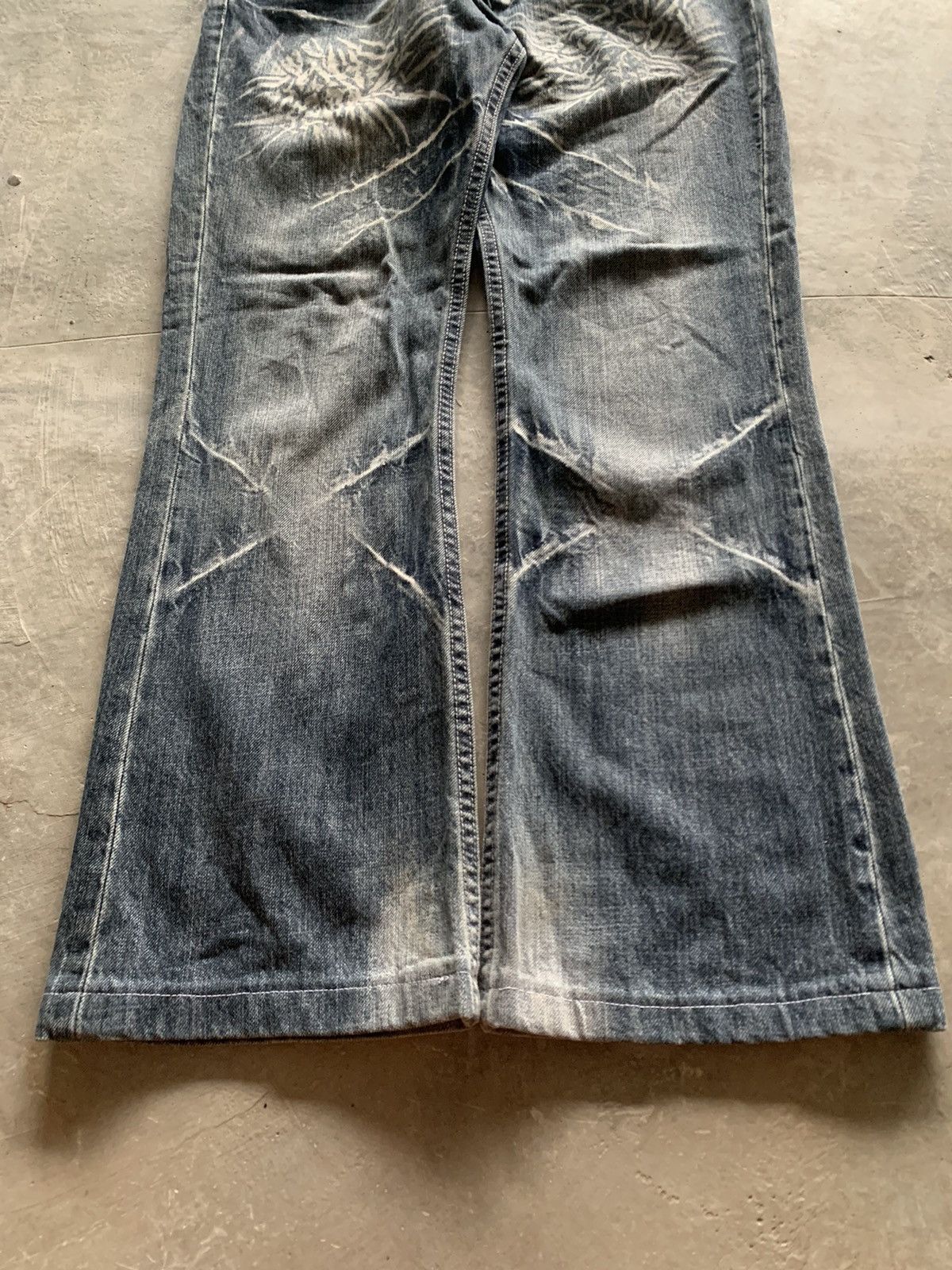 If Six Was Nine flared y2k sorridere sick washed design japanese jeans Size US 30 / EU 46 - 16 Thumbnail