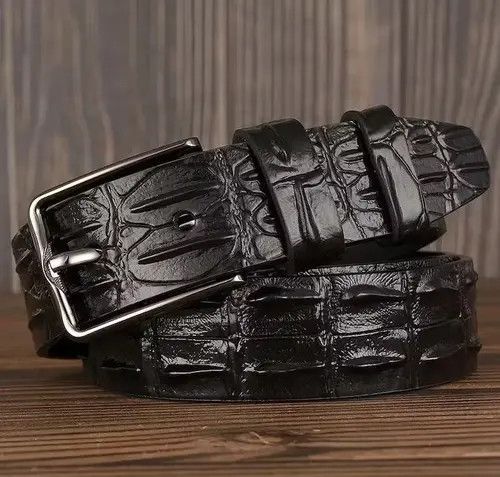 Sunflower Leather Belt with Crocodile Design Size ONE SIZE - 1 Thumbnail