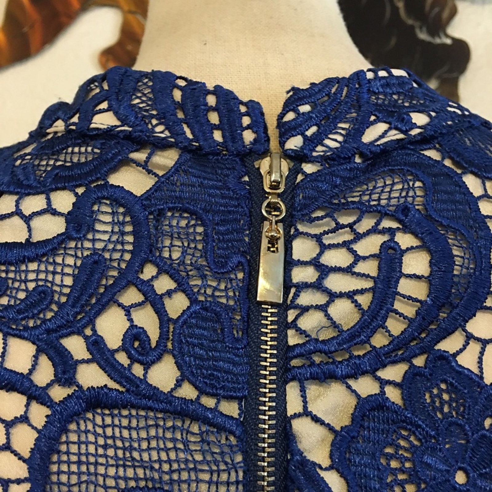 Other Lily.J London royal blue high neck lace dress Size M / US 6-8 / IT 42-44 - 6 Thumbnail