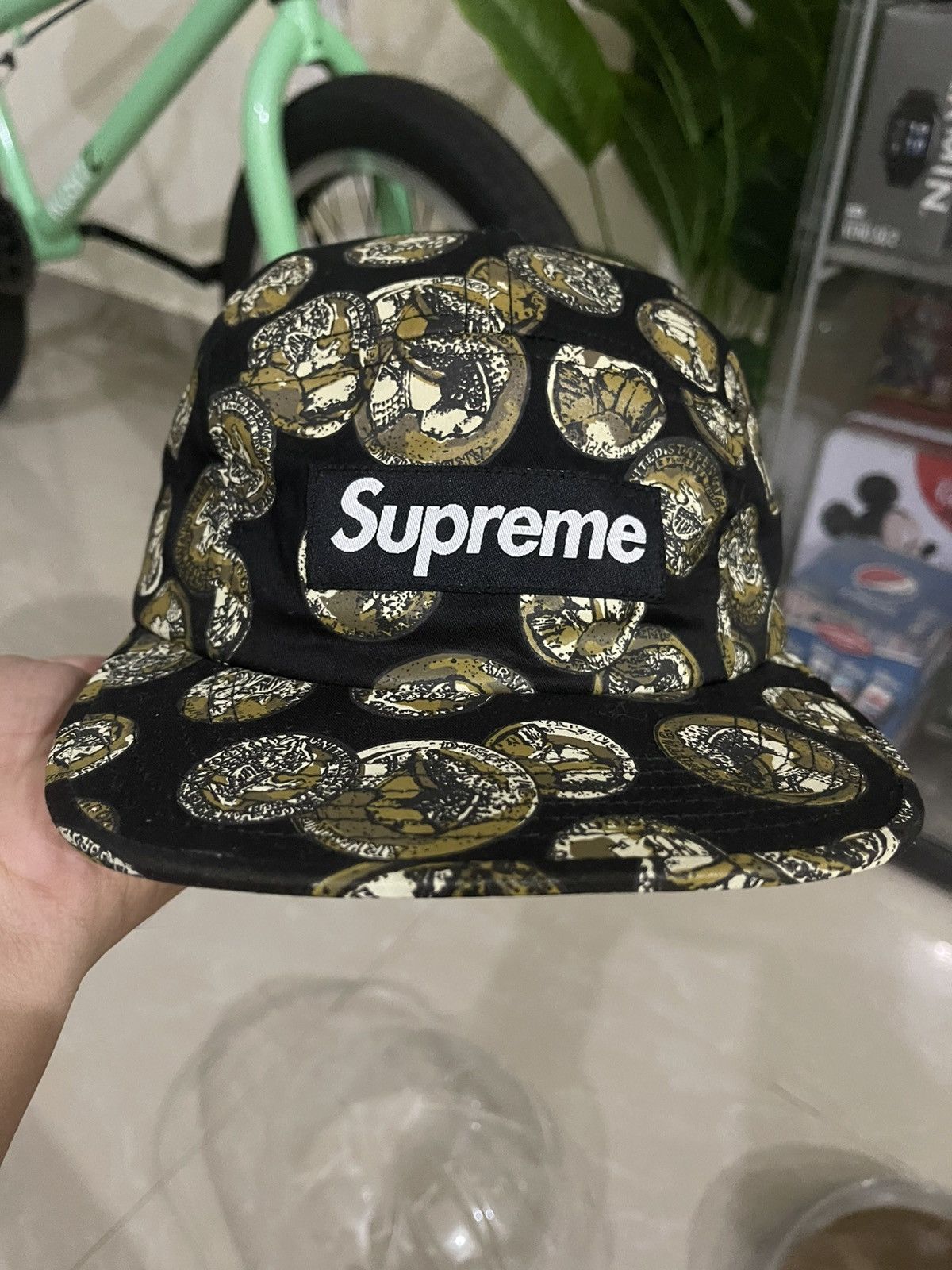 専用 SUPREME 14SS/COINS CAMP CAP Supreme - Washed Chino Twill Camp Cap supreme  14ss coins camp