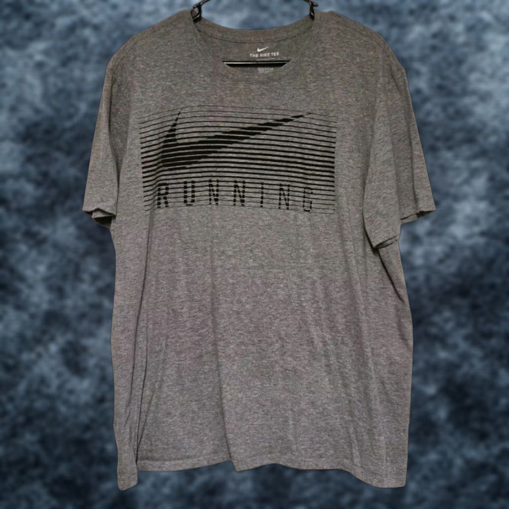 Nike Nike Running T-Shirt Mens XL Gray Black Shirt Size US XL / EU 56 / 4 - 1 Thumbnail