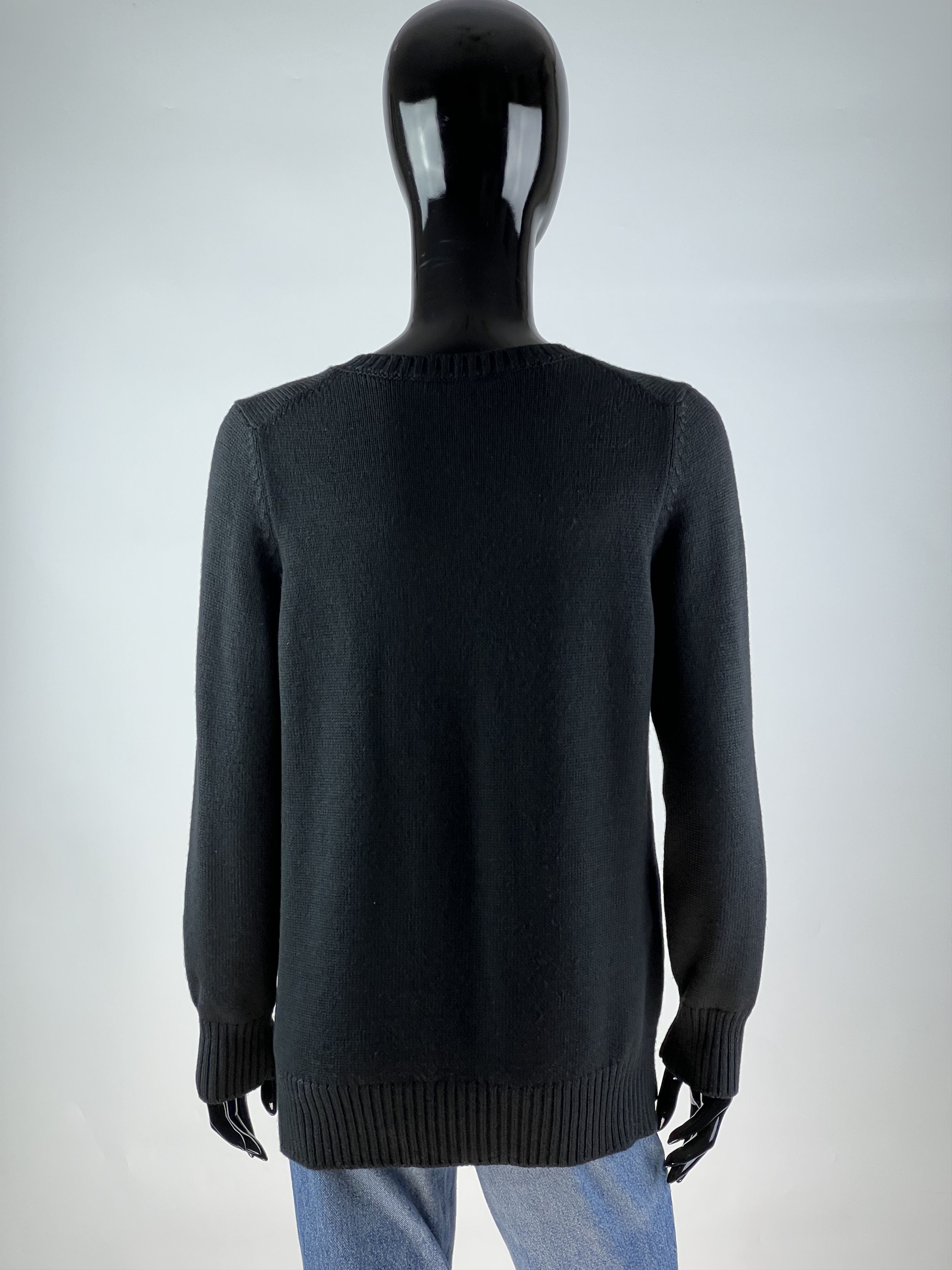Gran Sasso Gran Sasso Women's Black Cashmere Sweater Pullover Size IT44 Size M / US 6-8 / IT 42-44 - 3 Thumbnail