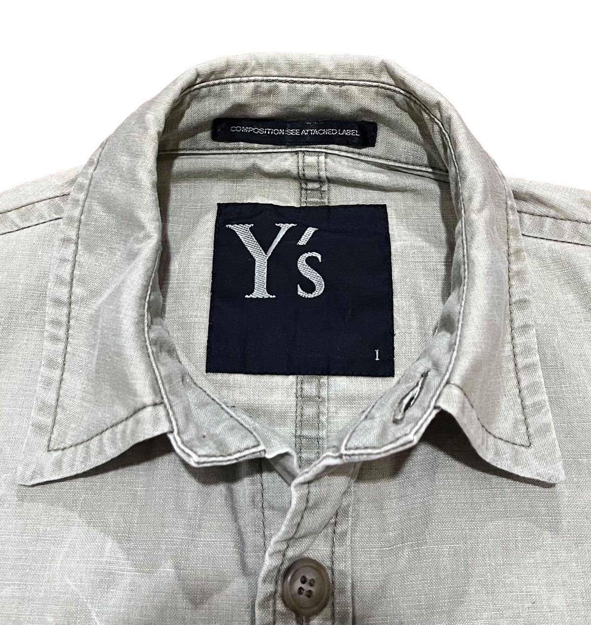Yohji Yamamoto Yohji yamamoto y’s broken white washed button up shirt Size US S / EU 44-46 / 1 - 3 Thumbnail