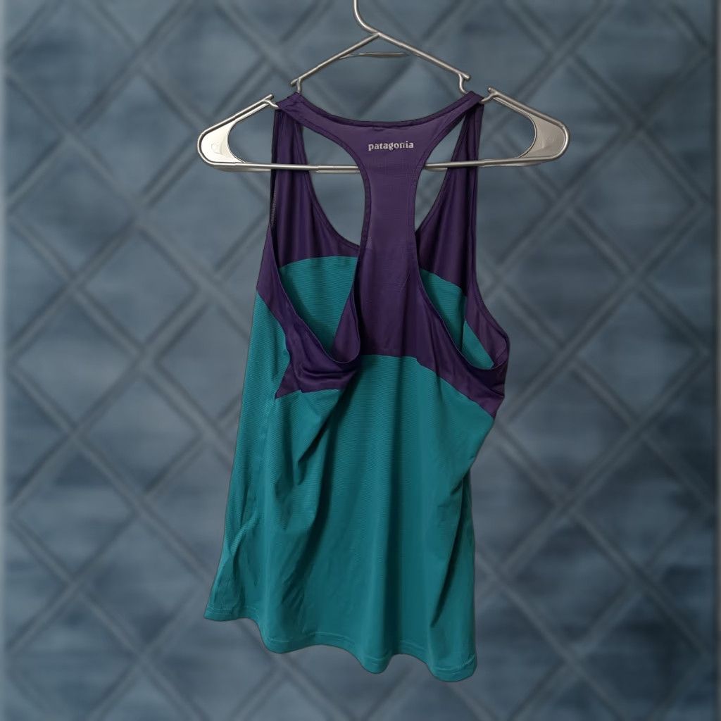 Patagonia Patagonia Windchaser Tank Top Women S Sleeveless Blue Polyester Active Run Gym Training Weight Size S / US 4 / IT 40 - 1 Thumbnail