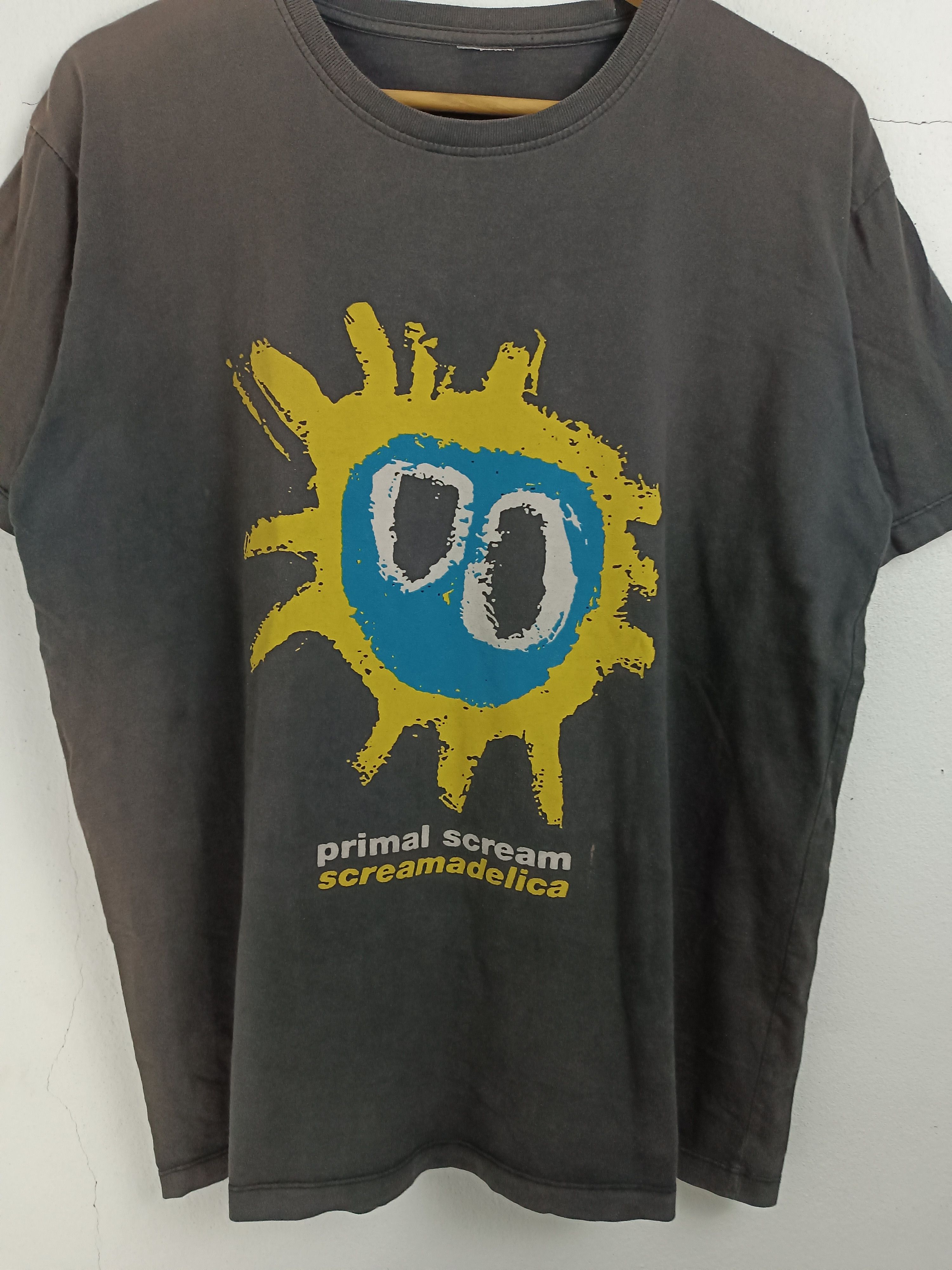 Band Tees VINTAGE FADED Y2K PRIMAL SCREAM SCREAMADELICA VERY RARE Size US L / EU 52-54 / 3 - 7 Thumbnail