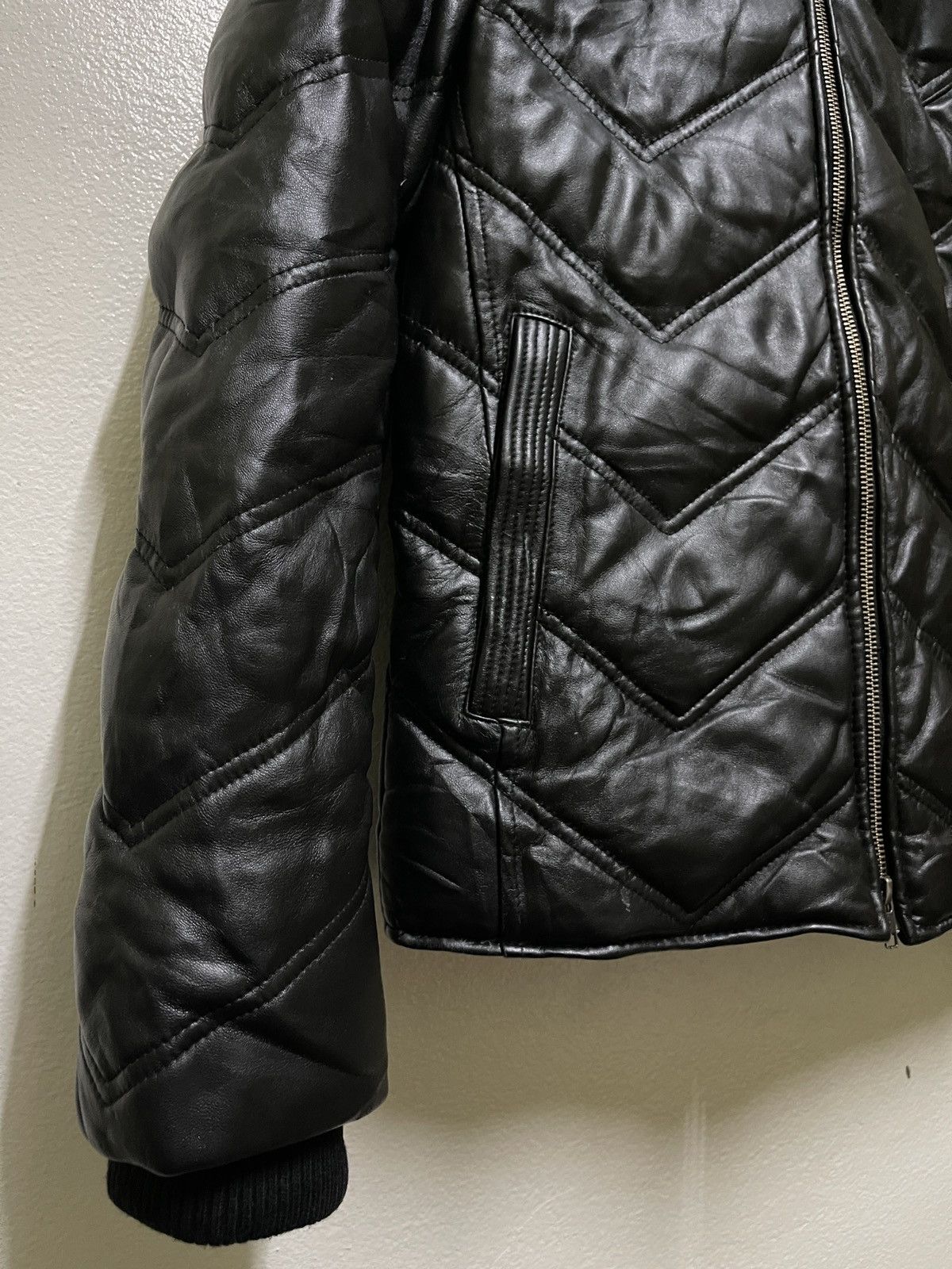JACKROSE Jackrose Puffer Leather Jacket Attach Fur Hoodie Size US L / EU 52-54 / 3 - 3 Thumbnail