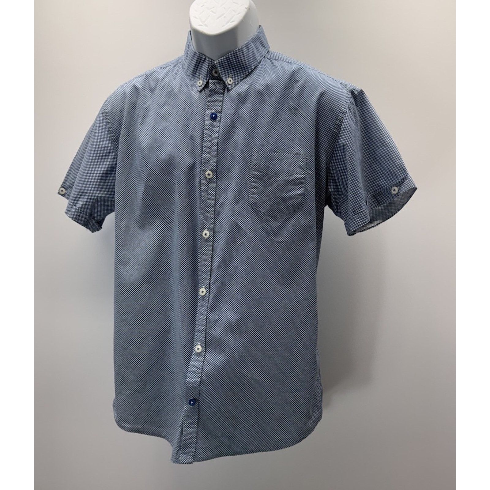 Other Steel & Jelly London Men L Blue Short Sleeve Athletic Fit Size US L / EU 52-54 / 3 - 1 Thumbnail