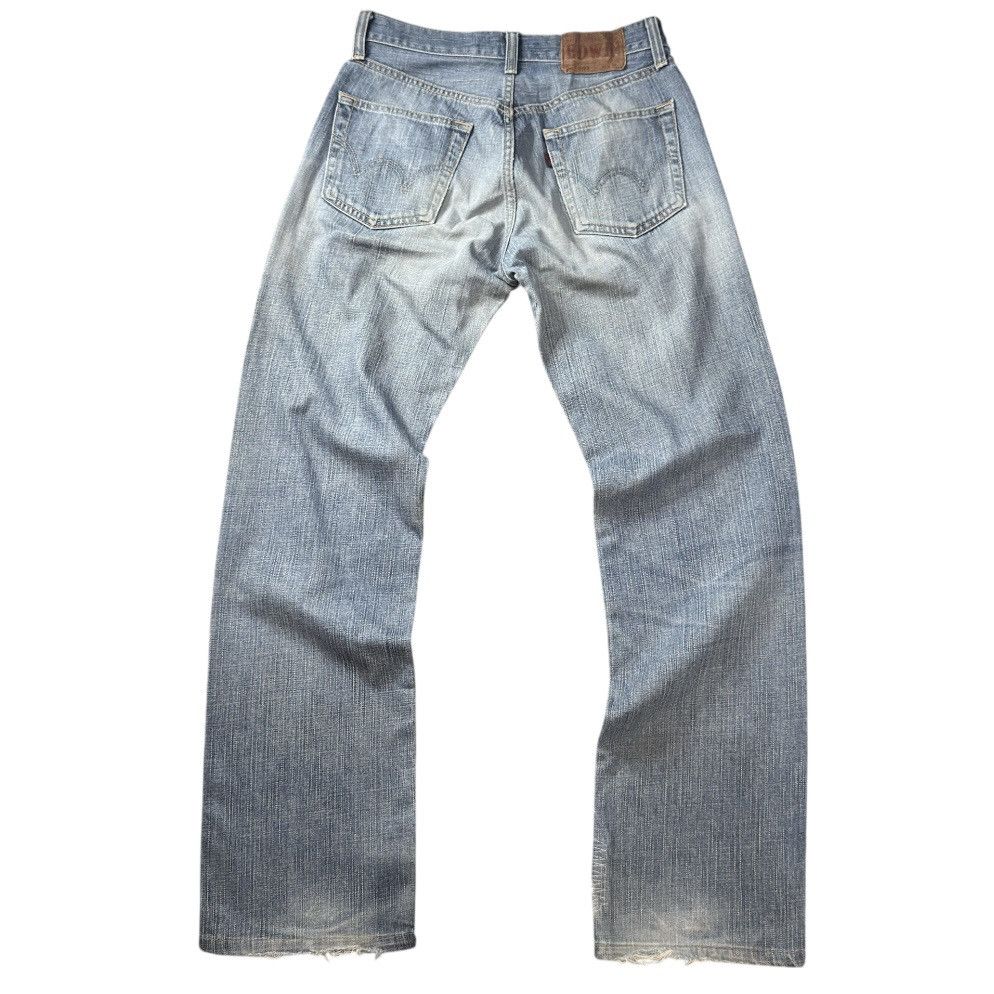 Kapital 🇯🇵 Japanese Heavy Faded Edwin 503 Distressed Denim Size US 28 / EU 44 - 2 Thumbnail