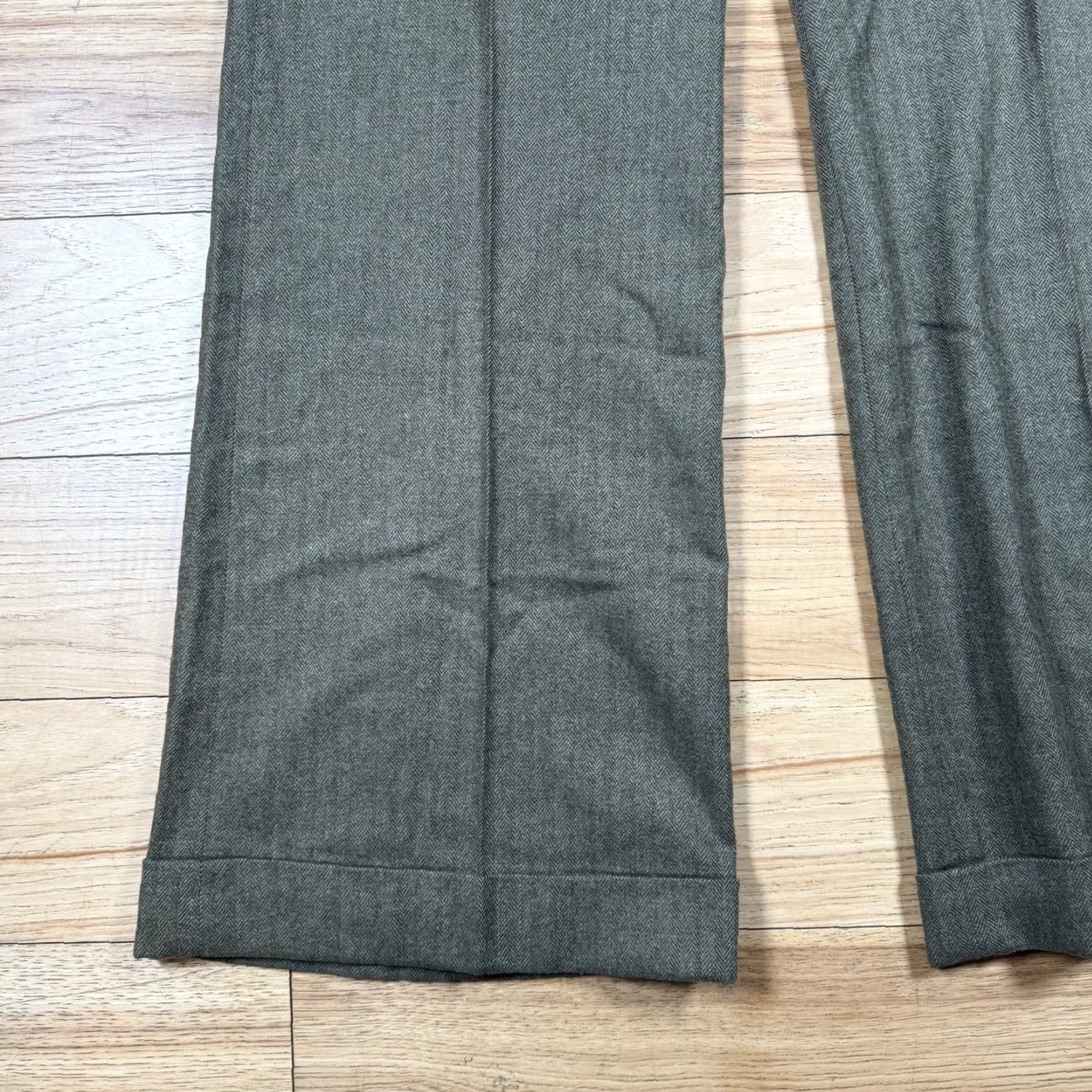 Ralph Lauren VINTAGE Ralph Lauren Wide Leg Wool Herringbone Dress Pants Women’s 6 Brown USA Made Size 28" / US 6 / IT 42 - 2 Thumbnail