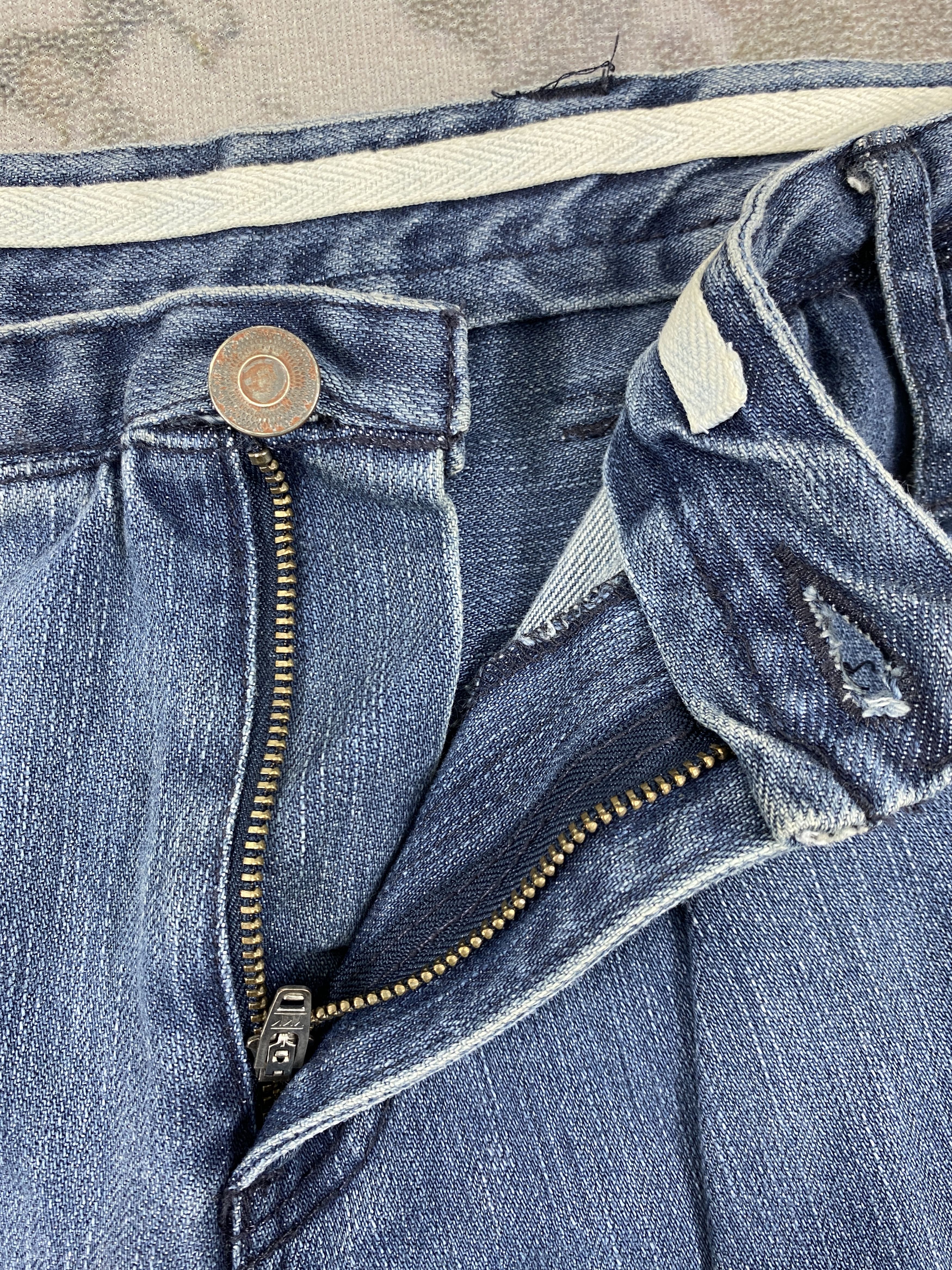 Japanese Brand Faded Blue Vintage Morgan Homme Jeans 32x33.5 Denim- JN3541 Size US 32 / EU 48 - 6 Thumbnail