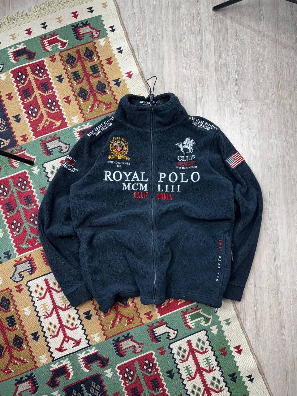 Japanese Brand × Vintage Vintage Royal Polo Y2K Fleece Zip Up Hoodie Size US M / EU 48-50 / 2 - 1 Thumbnail