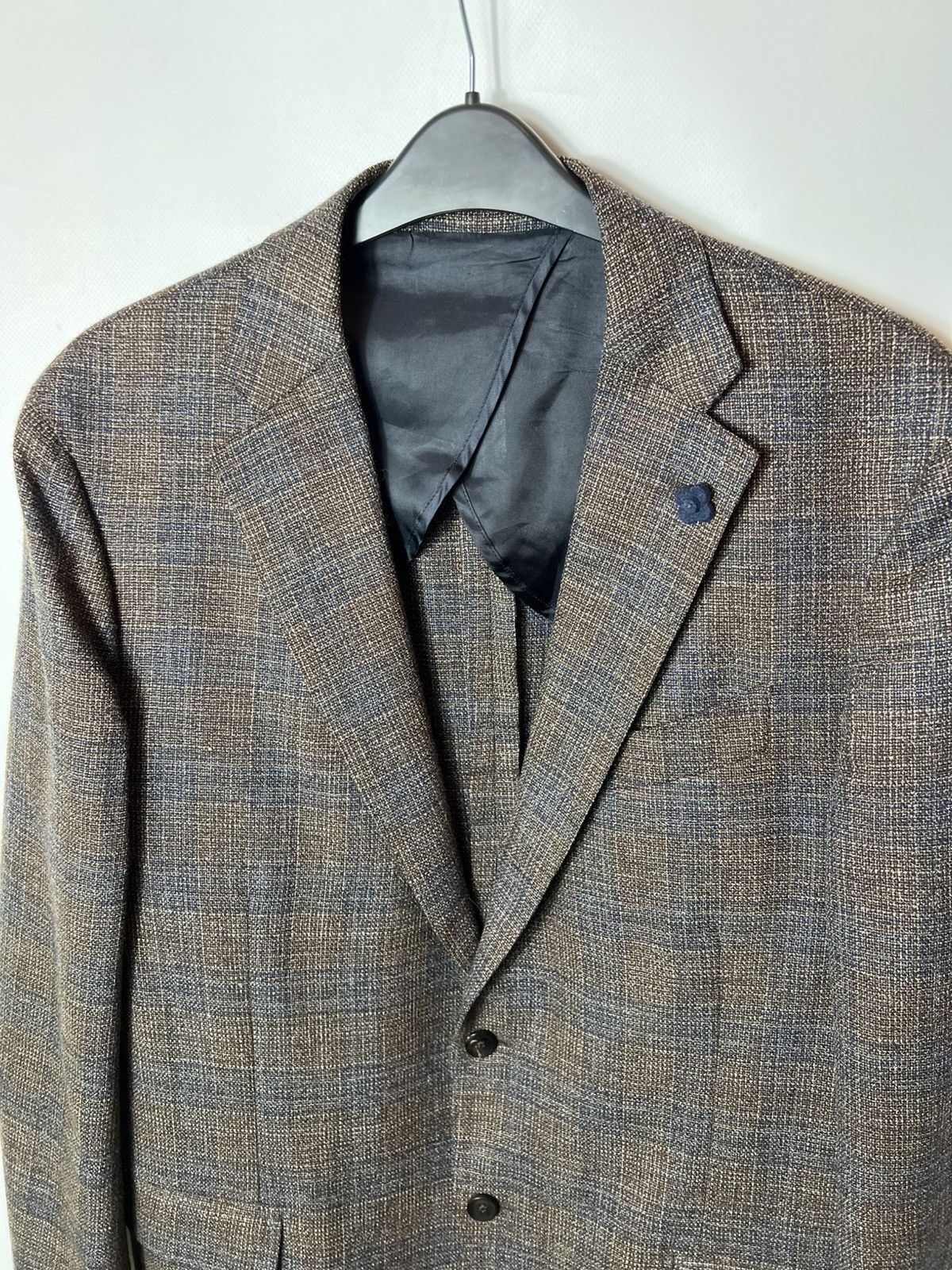 Lardini Luxury Lardini Check Plaid Wool Blazer Size 54R Size 54R - 2 Thumbnail