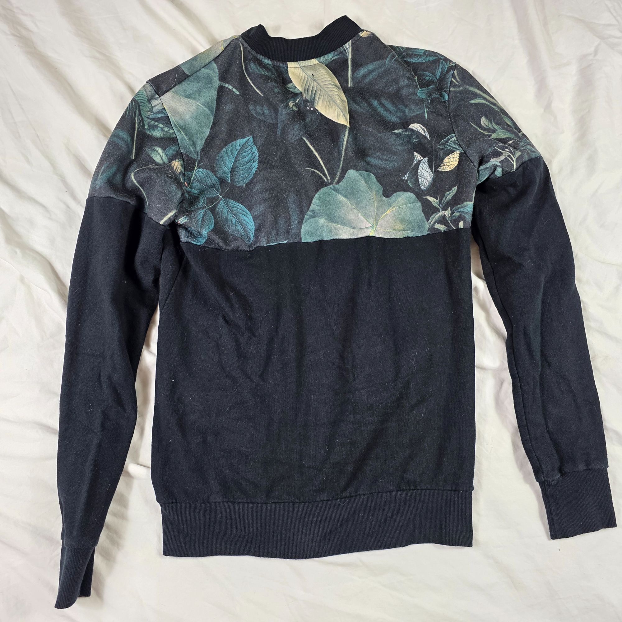 Zara Zara Man Floral Bomber Jacket Mens M Black Green Zip Up Ligh Size US M / EU 48-50 / 2 - 1 Thumbnail