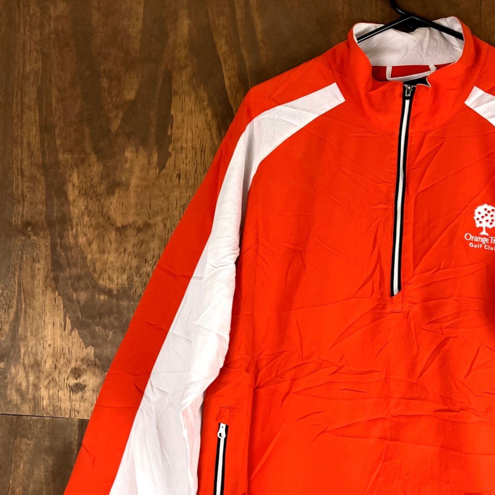 Footjoy Footjoy Men Jacket Orange 1/4 Zip Performance Athletic One Tree Golf Club Logo M Jacket Mens Orange 1/4 Zip Athletic Track Jacket Golf Logo Size US M / EU 48-50 / 2 - 4 Thumbnail