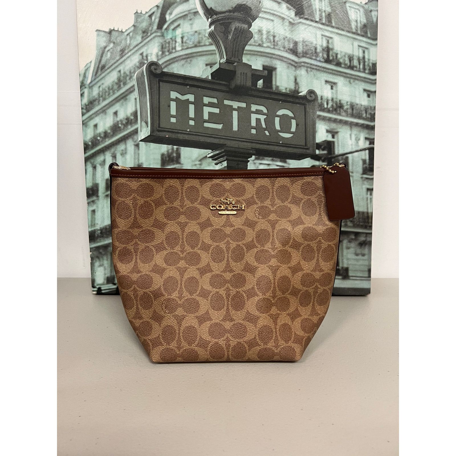 Coach Ct800 City Bucket Bag In Signature Canvas in Brown, Women's