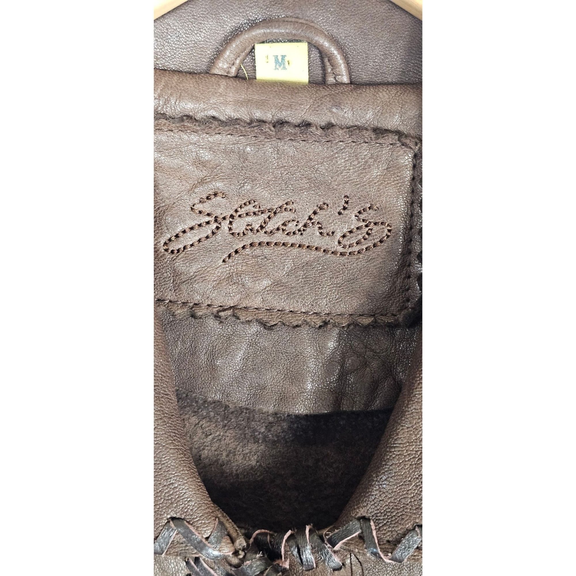 Stitch's Jeans Leather Jacket Tailored Decorative Size M / US 6-8 / IT 42-44 - 9 Thumbnail