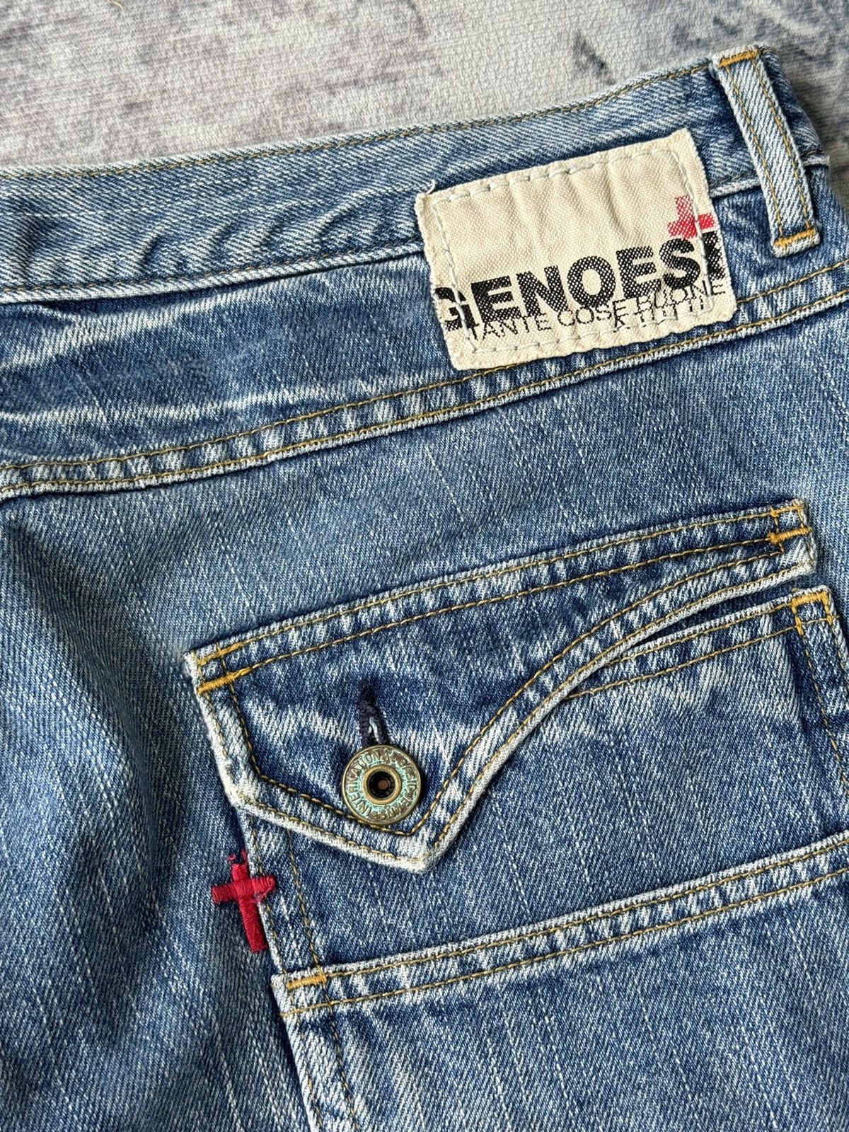 Japanese Brand × Tornado Mart × Vintage Vintage Geneose Super Flared Distressed Denim / GOA Style Size US 37 - 8 Thumbnail