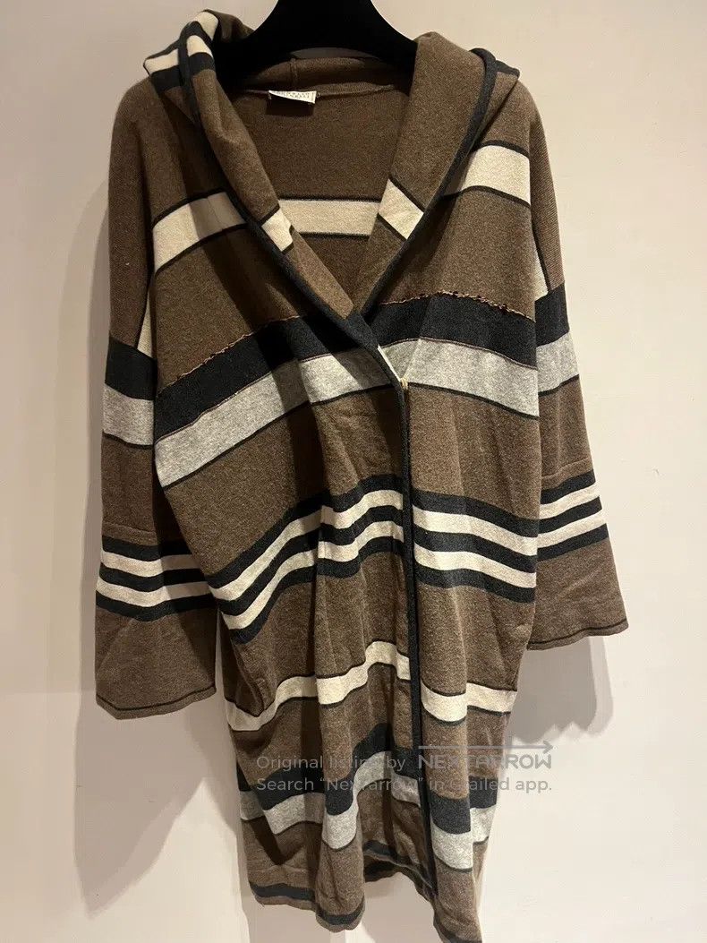 Brunello Cucinelli Brunello Cucinelli Paillette Embellished Cashmere Striped Size S / US 4 / IT 40 - 3 Thumbnail