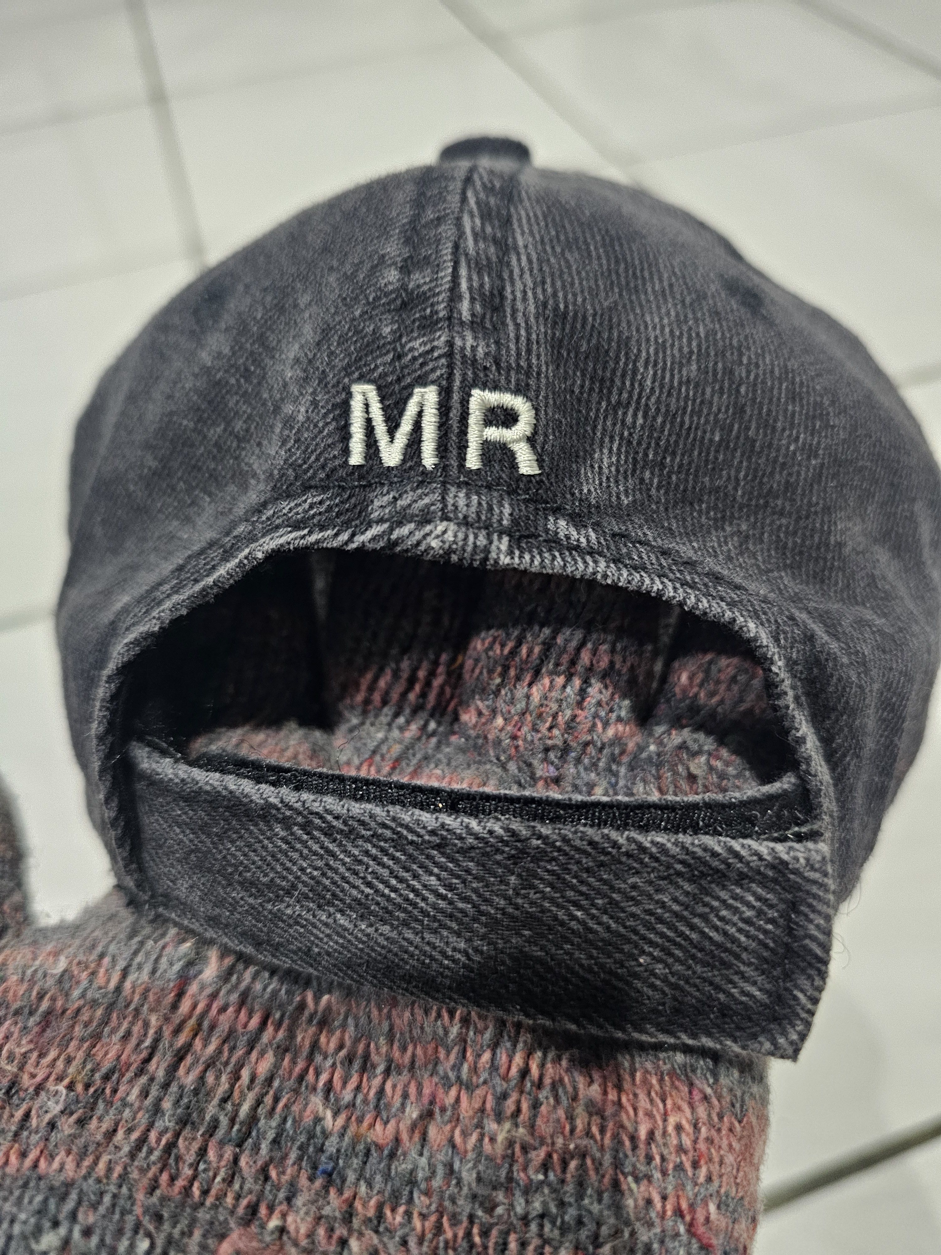 Martine Rose Martine Rose Signature Cap in washed black denim Size ONE SIZE - 4 Thumbnail