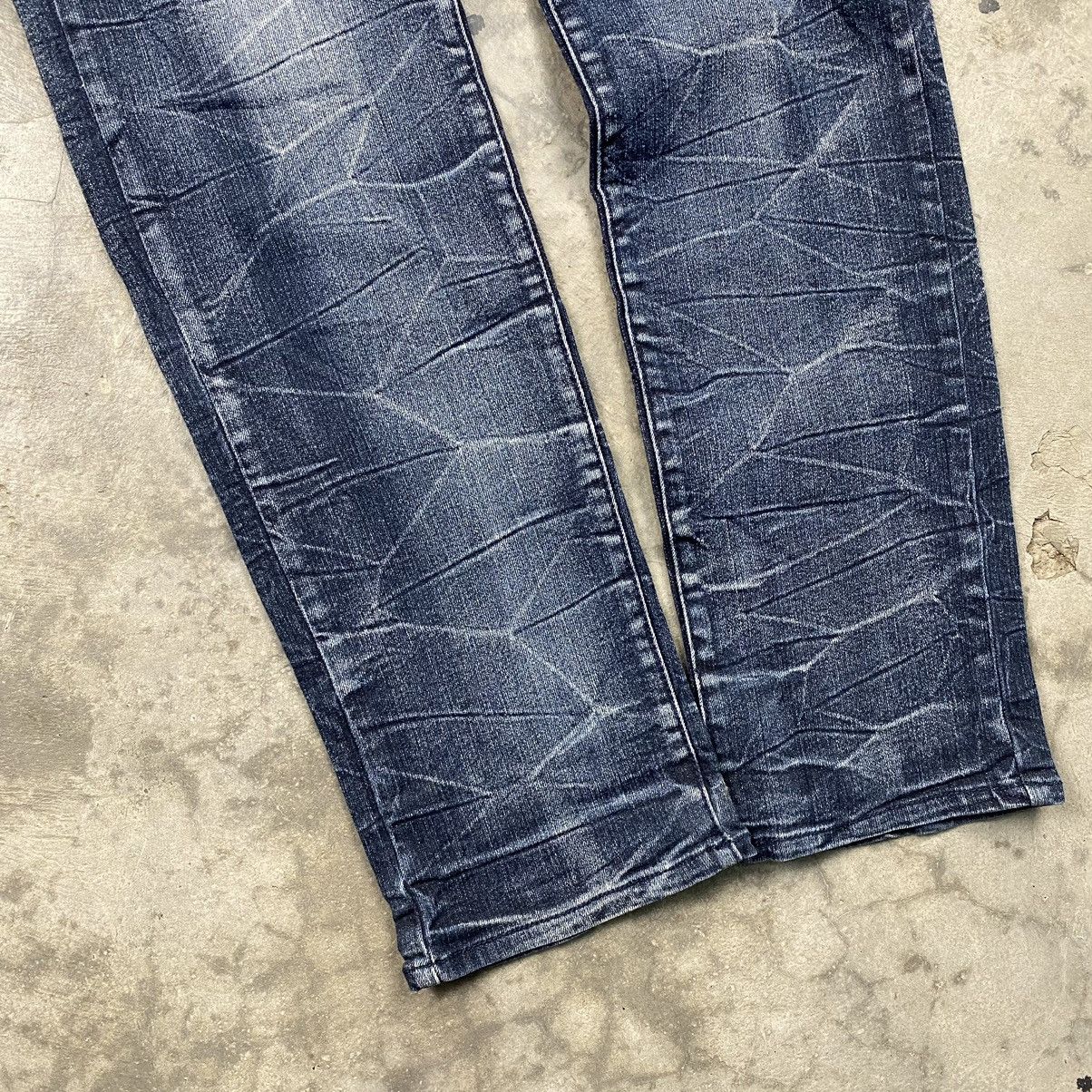 If Six Was Nine × Japanese Brand × Le Grande Bleu (L.G.B.) Snake Acid Washed Gothic Bondage Jeans Size US 34 / EU 50 - 4 Thumbnail