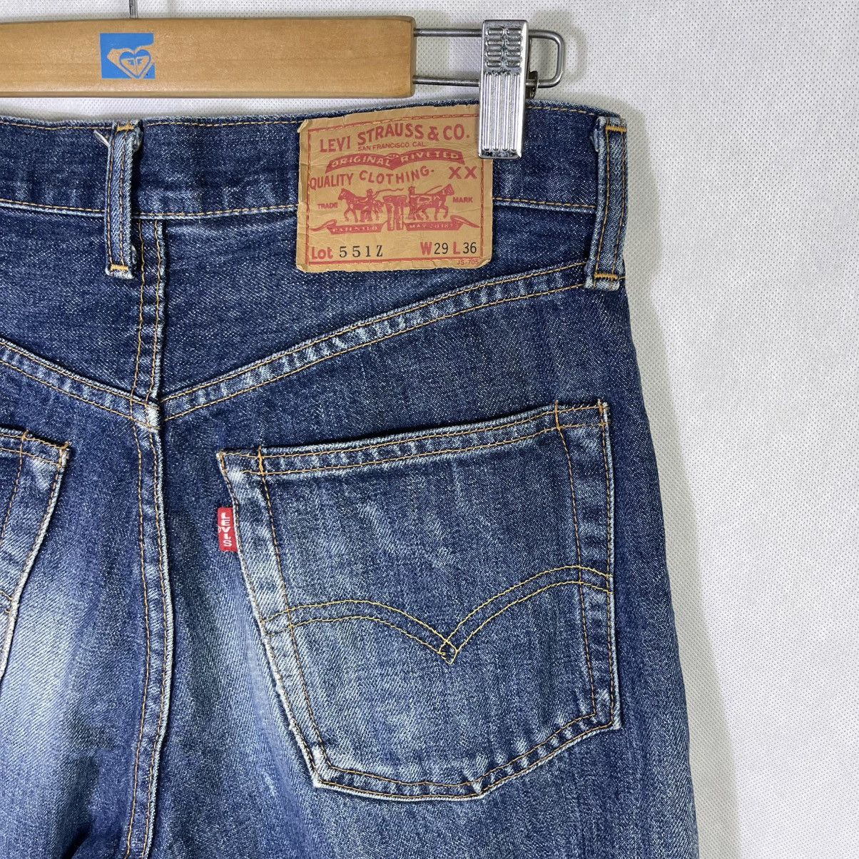 Levi's Vintage Clothing Vintage Levis 551Z Big E Talon Redline Distressed Jeans Size US 29 - 7 Thumbnail