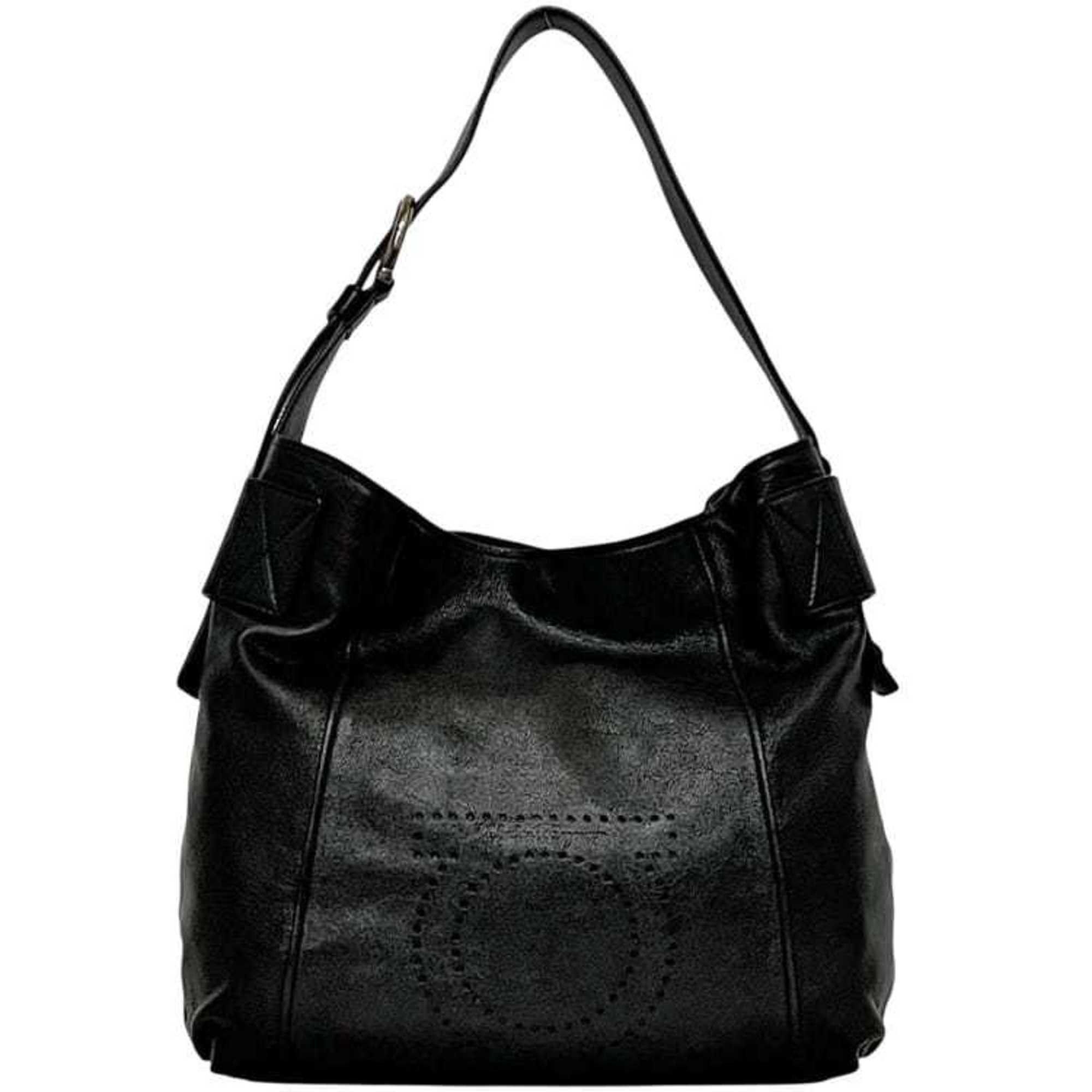 Salvatore Ferragamo Salvatore Ferragamo shoulder bag ec-24504 black Gancini FZ-21 A815 perforated leather Size ONE SIZE - 1 Thumbnail