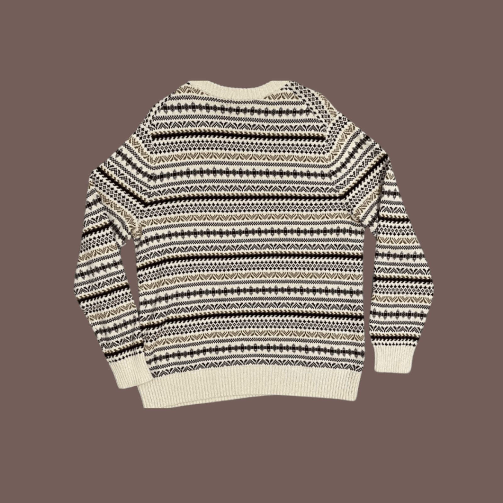 Croft & Barrow VTG Fair Isle Sweater Croft & Barrow Cream Grandpacore Size US L / EU 52-54 / 3 - 4 Thumbnail