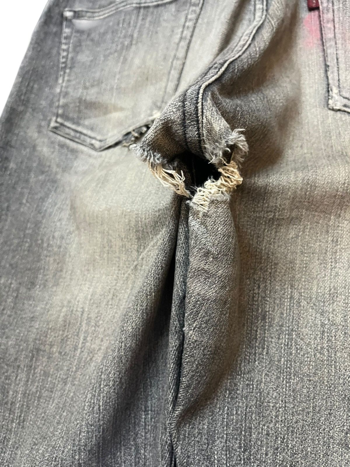 Burberry Vintage Burberry Black Label Mudwash Distressed Denim Size US 33 - 9 Thumbnail