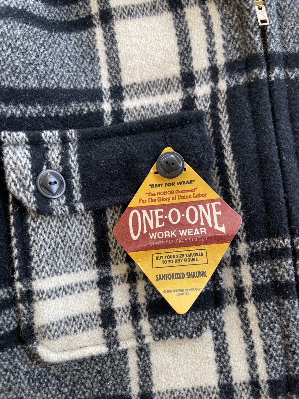 Vintage Vintage 1O1 Workwear Sanforized Wool Plaid Lumberman Jacket Size US L / EU 52-54 / 3 - 10 Thumbnail