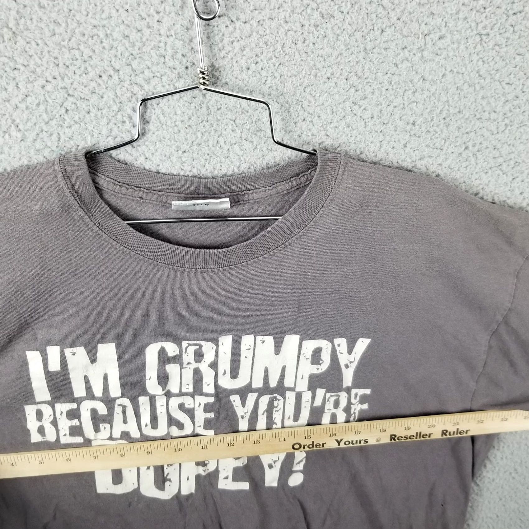 Disney Disney Men's Shirt Large I'm Grumpy Dopey Funny Tee Gray Top Size US L / EU 52-54 / 3 - 6 Thumbnail