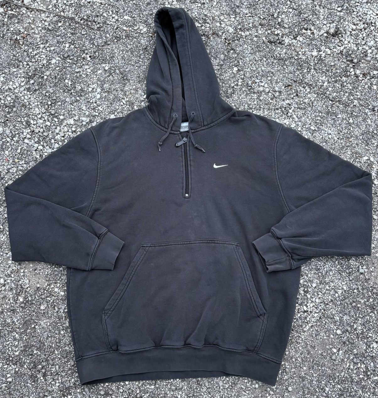 Nike Vintage 2000s Nike Black Pullover Hoodie Quarter Zip Size US M / EU 48-50 / 2 - 1 Thumbnail