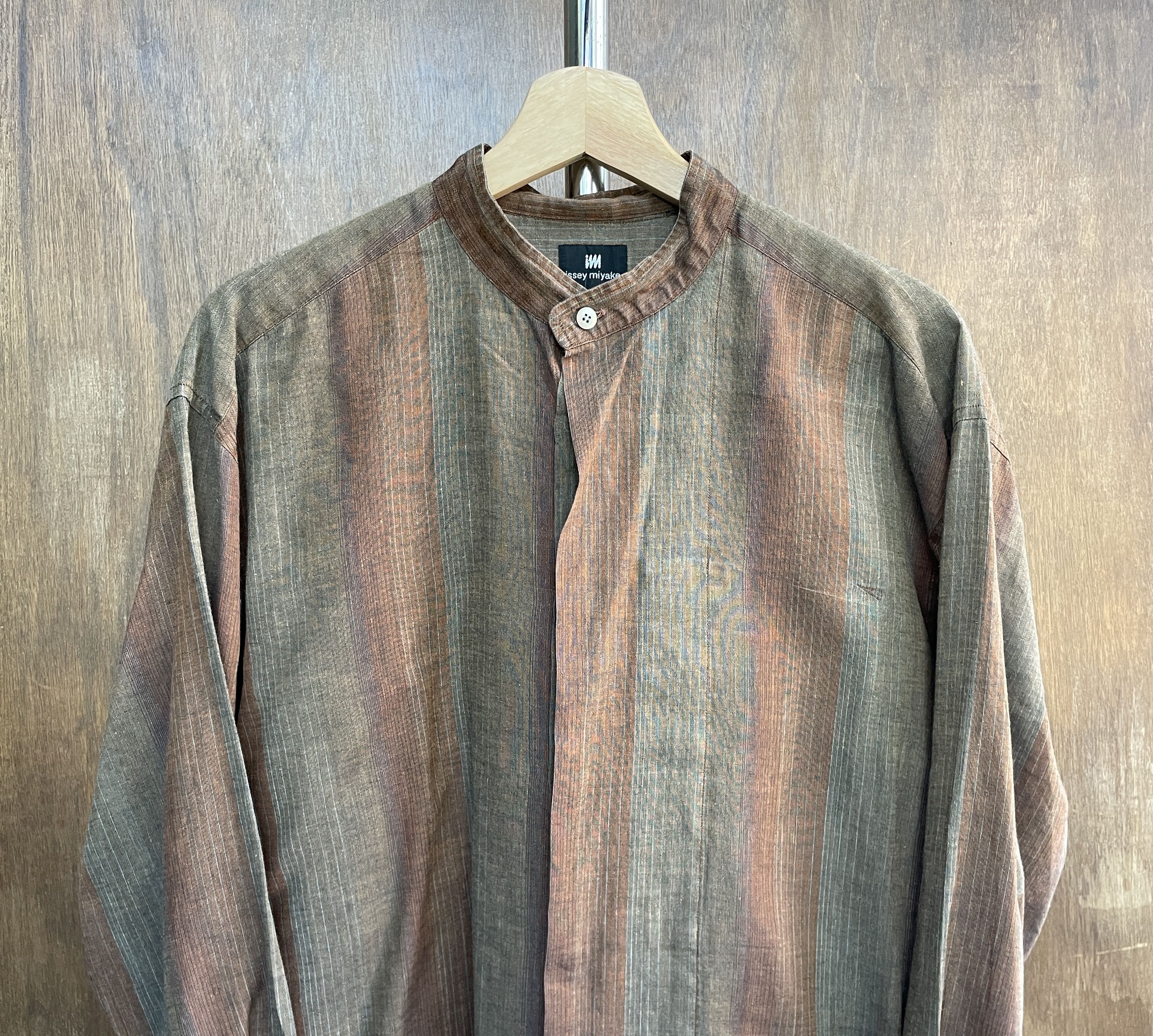 Issey Miyake ISSEY MIYAKE Shanghai Hemp Stripped Shirt Size US S / EU 44-46 / 1 - 2 Thumbnail