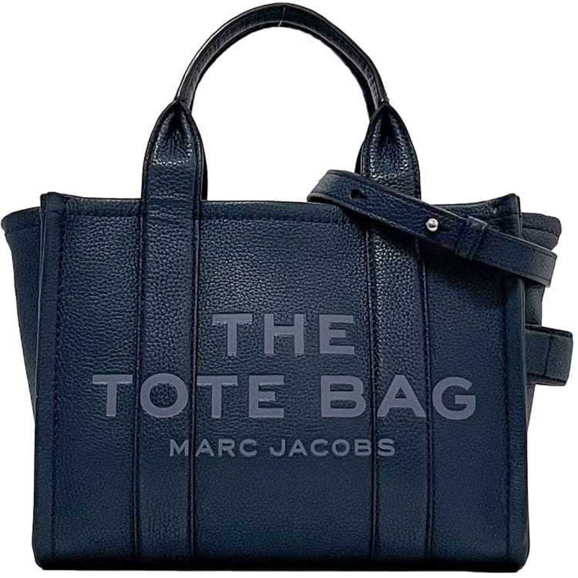 Marc Jacobs 2-Way Bag F-23287 Navy H009L01Sp21 426 Leather Marc Jacobs The Tote Crossbody Handbag Shoulder Men's Women's Tote in Blue