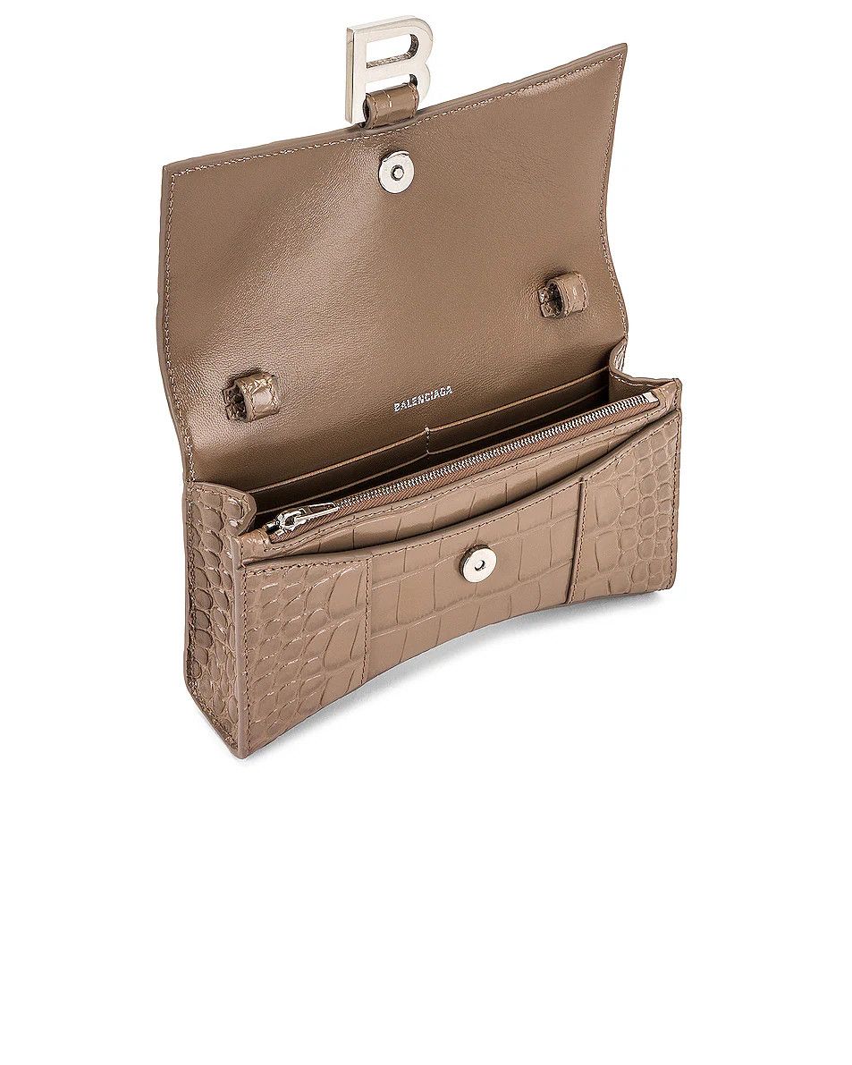Balenciaga o1bcso1str0924 Size: OS / Hourglass Wallet Chain Crocodile Size ONE SIZE - 4 Thumbnail