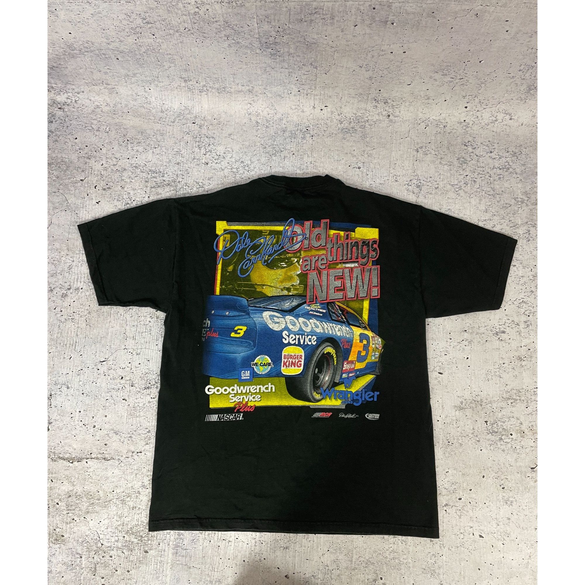 Vintage Men's Black Faded Vintage T-shirt Baggy Cars Motorsport Cott Size US M / EU 48-50 / 2 - 4 Thumbnail